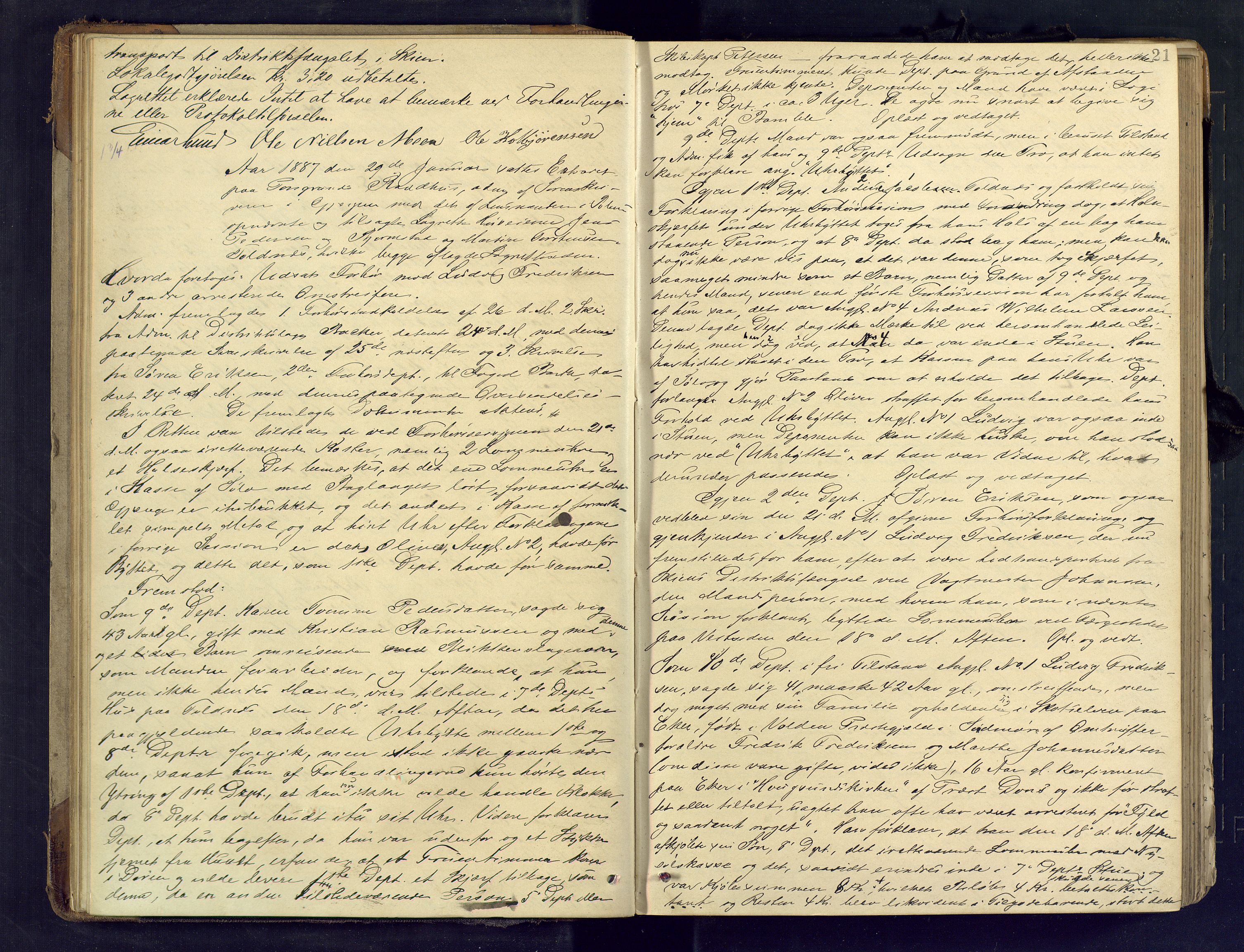 Gjerpen sorenskriveri, AV/SAKO-A-216/F/Fb/L0012: Ekstrarettsprotokoll, 1886-1893, p. 21