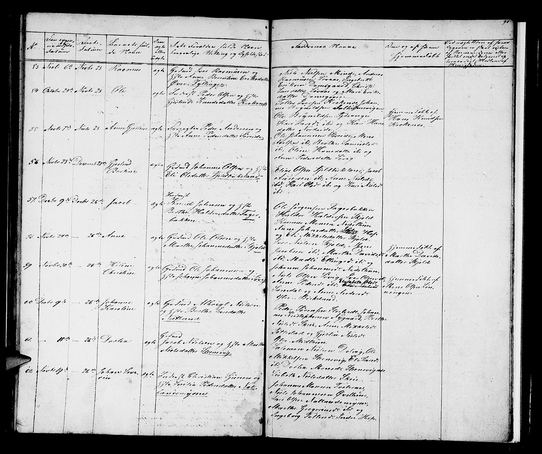Birkeland Sokneprestembete, SAB/A-74601/H/Hab: Parish register (copy) no. A 1, 1853-1862, p. 89