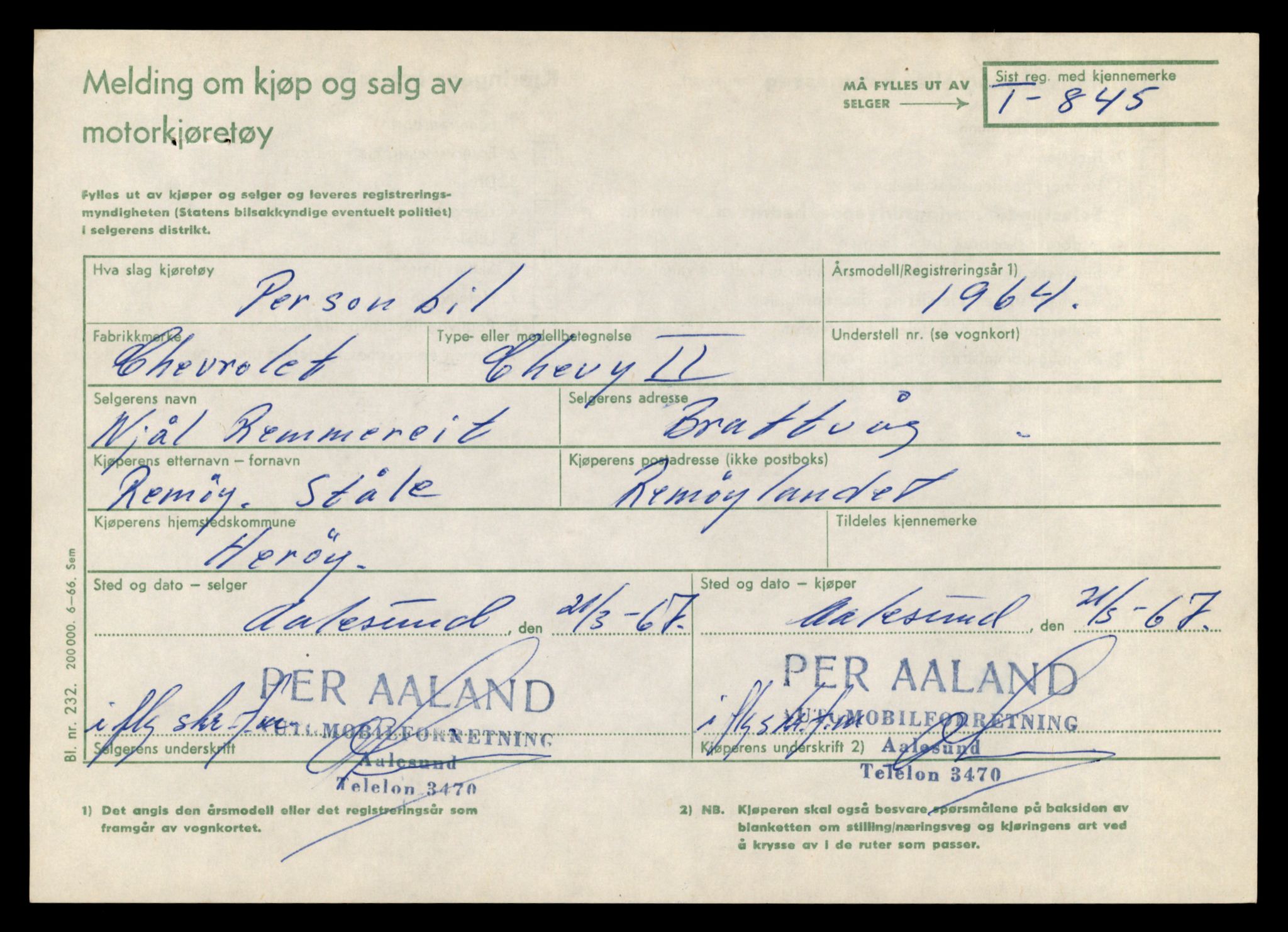 Møre og Romsdal vegkontor - Ålesund trafikkstasjon, SAT/A-4099/F/Fe/L0046: Registreringskort for kjøretøy T 14445 - T 14579, 1927-1998