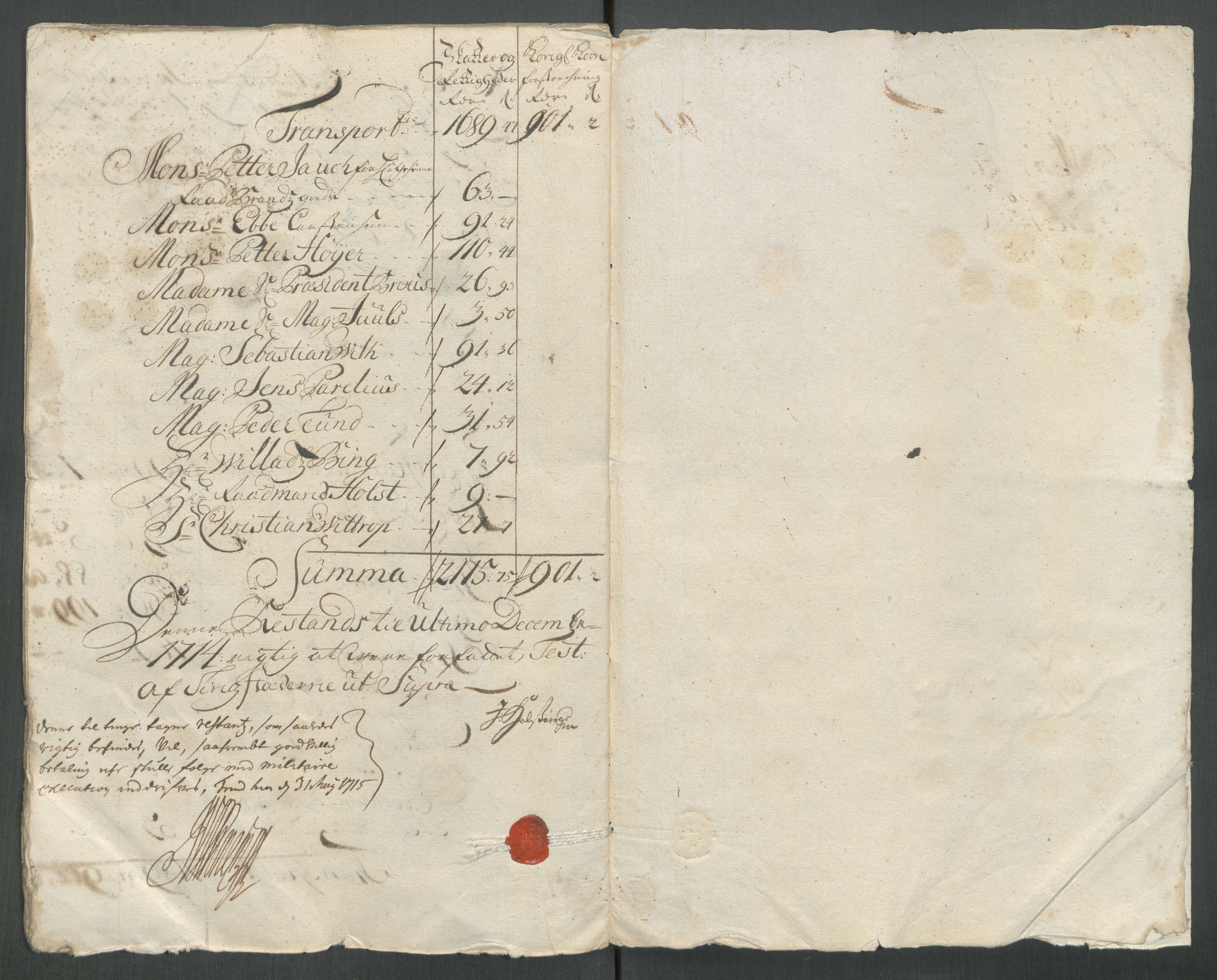 Rentekammeret inntil 1814, Reviderte regnskaper, Fogderegnskap, RA/EA-4092/R63/L4322: Fogderegnskap Inderøy, 1714, p. 399