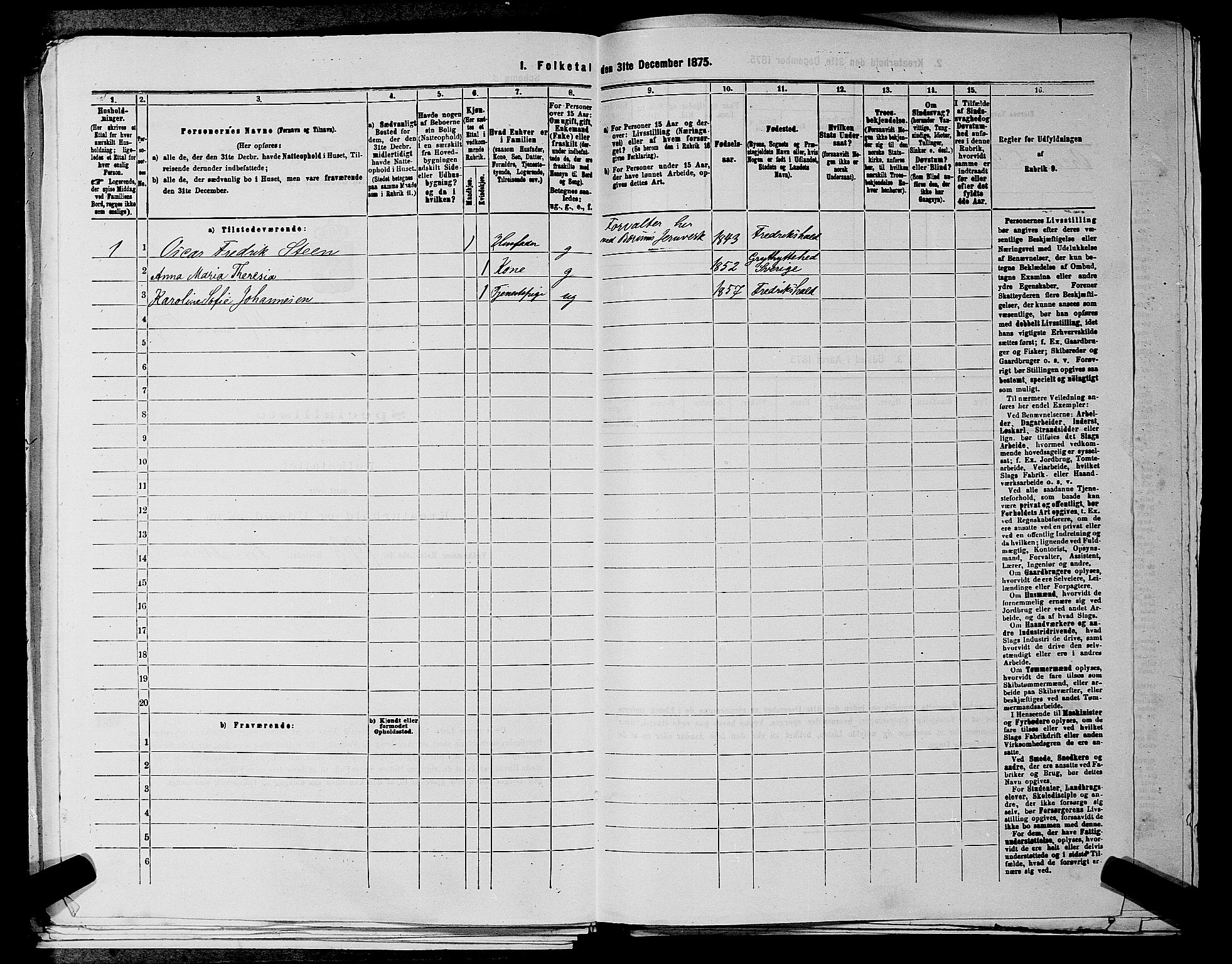 RA, 1875 census for 0220P Asker, 1875, p. 2624