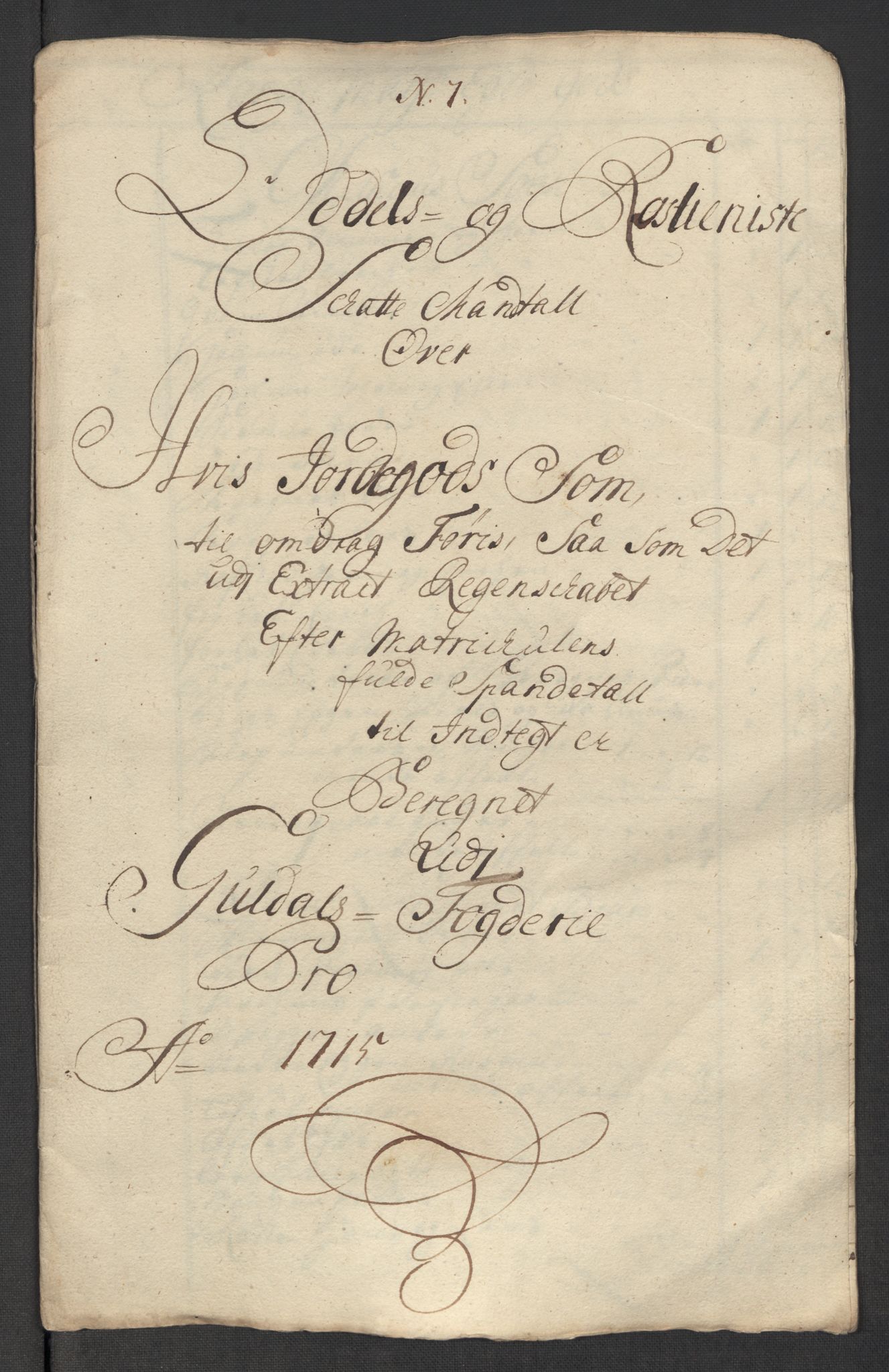 Rentekammeret inntil 1814, Reviderte regnskaper, Fogderegnskap, RA/EA-4092/R60/L3966: Fogderegnskap Orkdal og Gauldal, 1715, p. 521