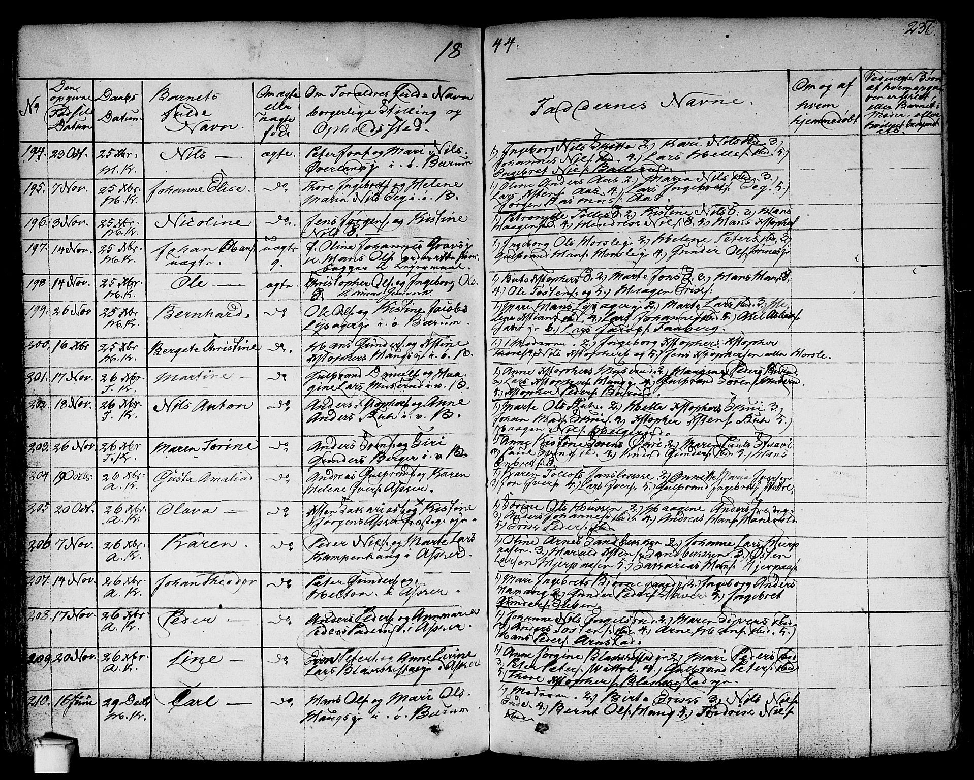 Asker prestekontor Kirkebøker, SAO/A-10256a/F/Fa/L0007: Parish register (official) no. I 7, 1825-1864, p. 237