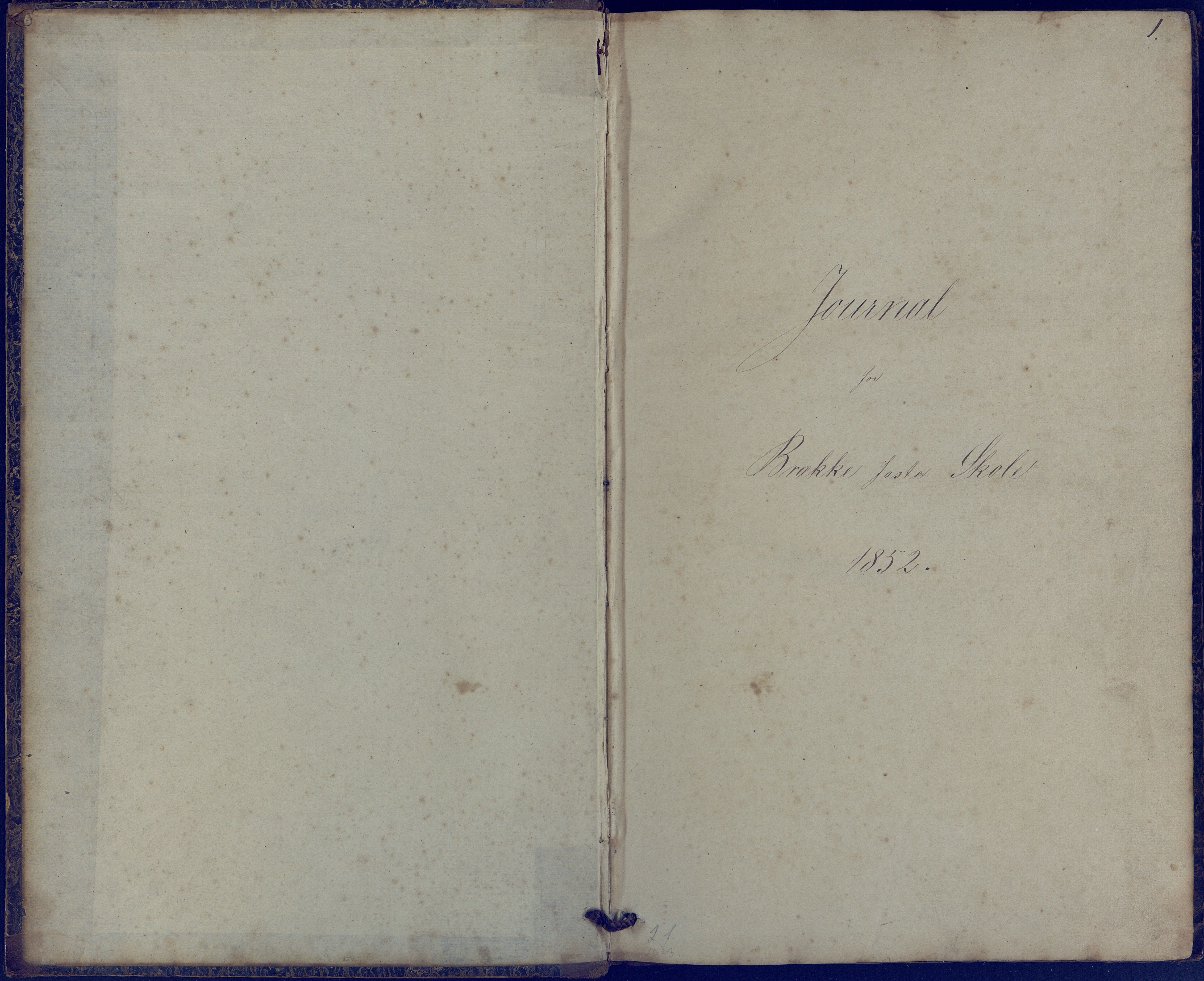 Austre Moland kommune, AAKS/KA0918-PK/09/09b/L0002: Skoleprotokoll, 1852-1878, p. 1