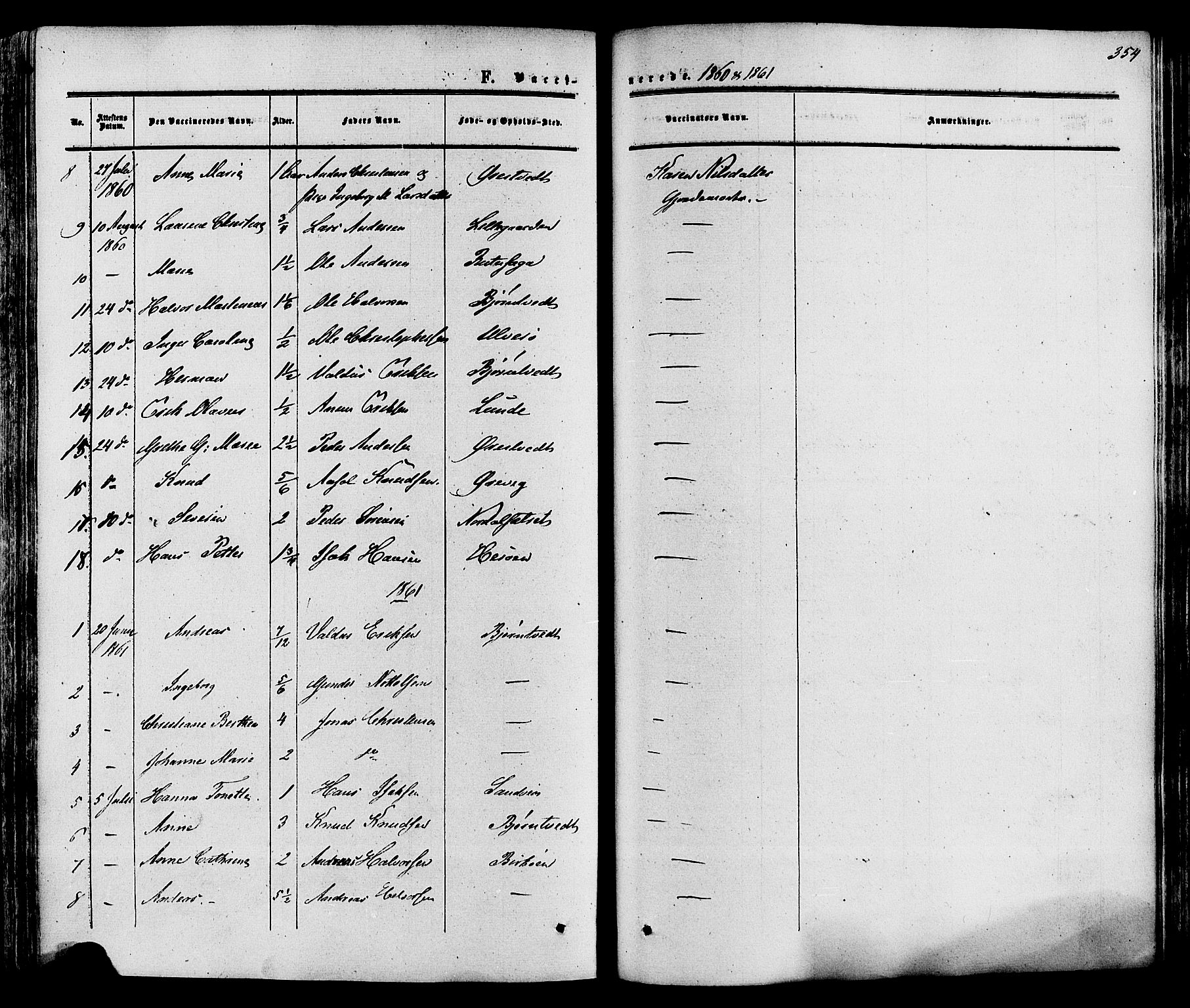 Eidanger kirkebøker, AV/SAKO-A-261/F/Fa/L0010: Parish register (official) no. 10, 1859-1874, p. 354