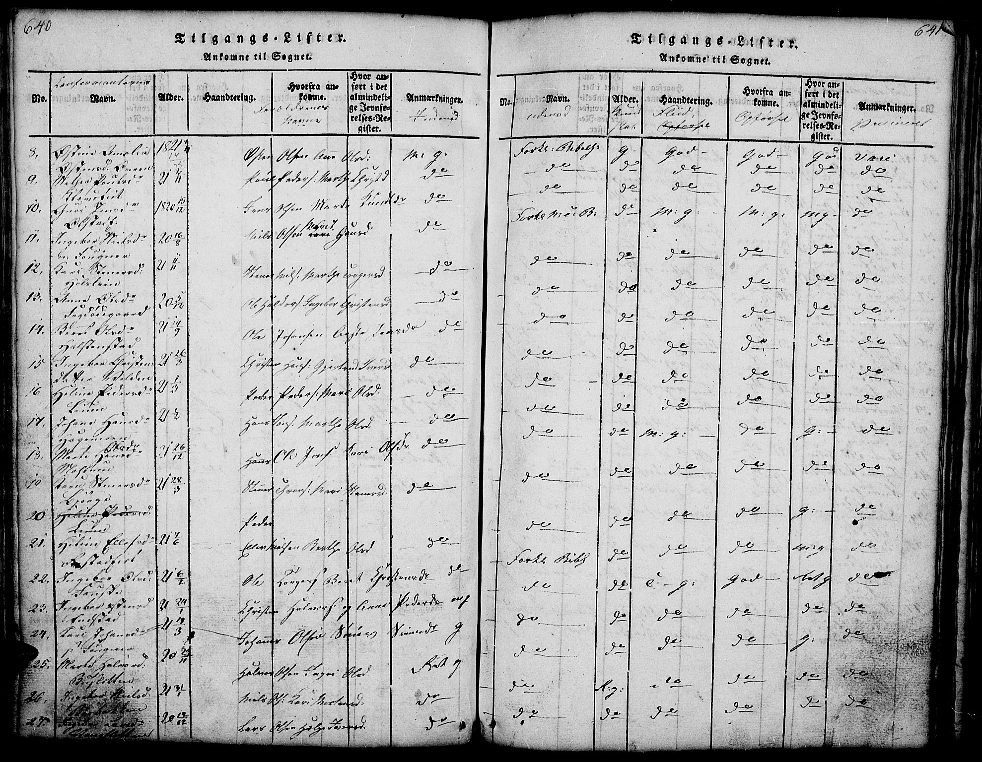 Gausdal prestekontor, AV/SAH-PREST-090/H/Ha/Hab/L0001: Parish register (copy) no. 1, 1817-1848, p. 640-641