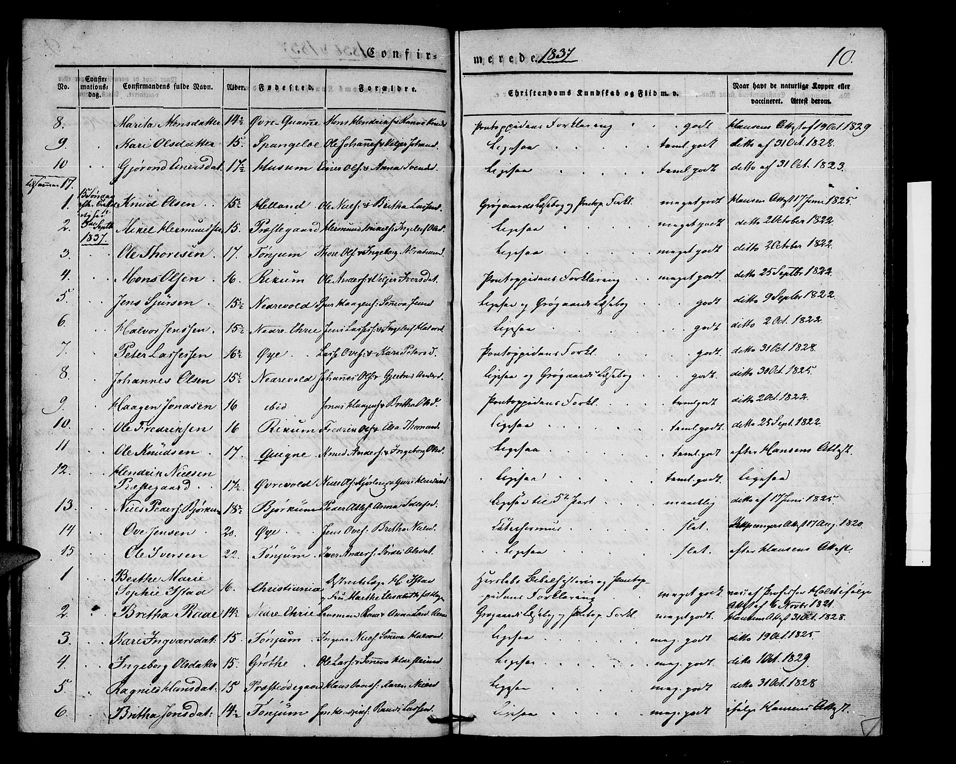 Lærdal sokneprestembete, SAB/A-81201: Parish register (official) no. A 7, 1835-1846, p. 10