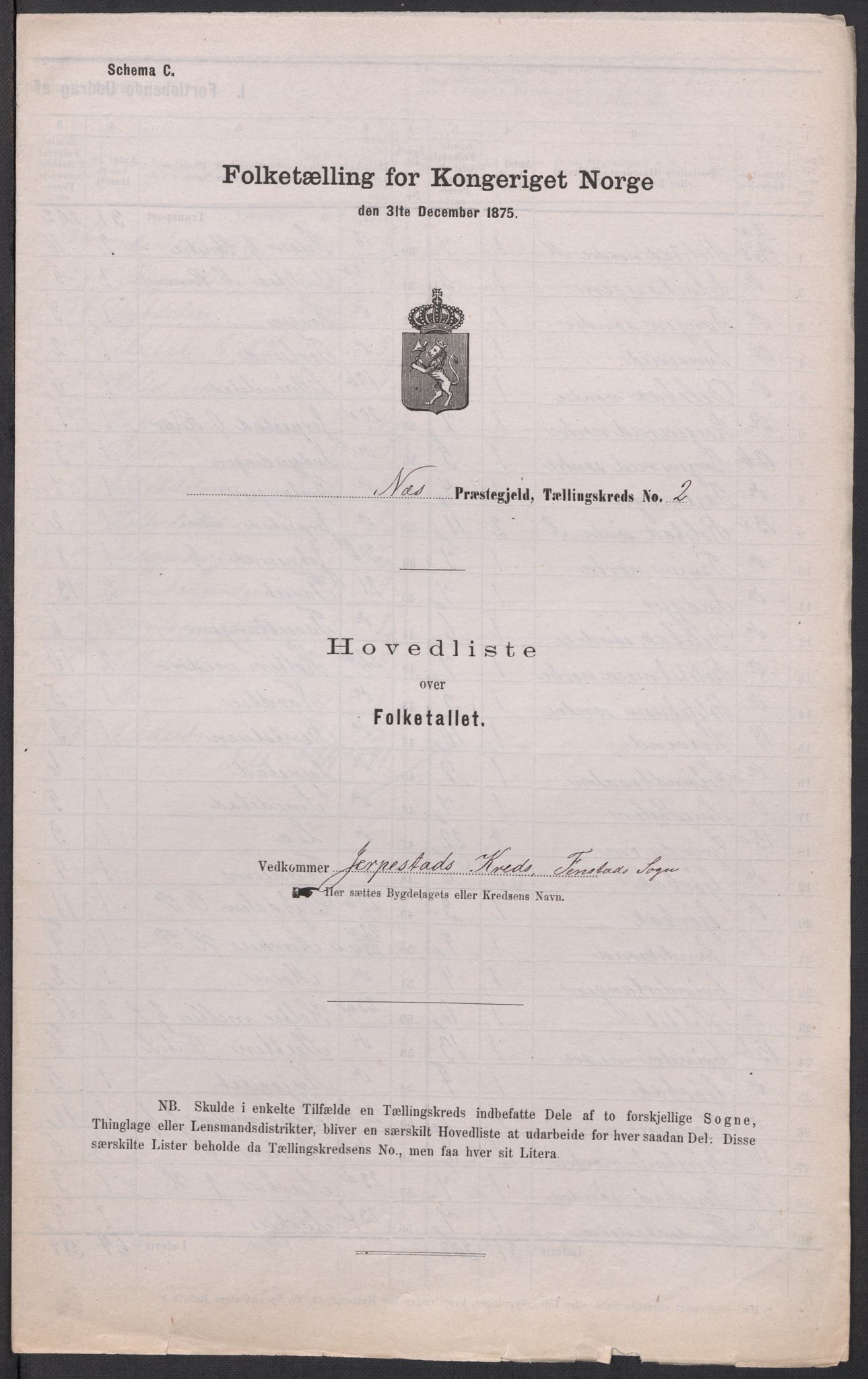 RA, 1875 census for 0236P Nes, 1875, p. 4