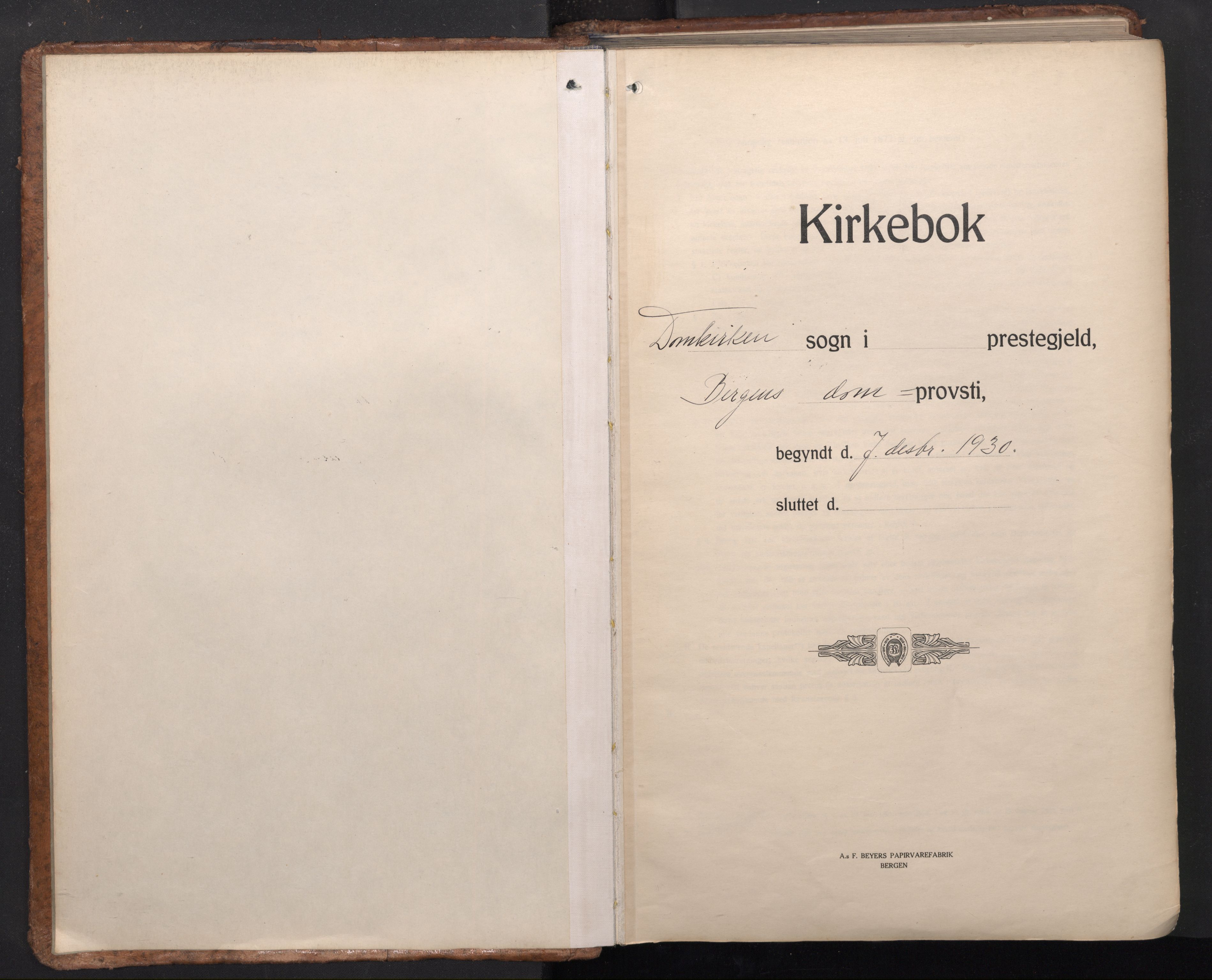 Domkirken sokneprestembete, SAB/A-74801/H/Haa: Parish register (official) no. C 8, 1930-1957