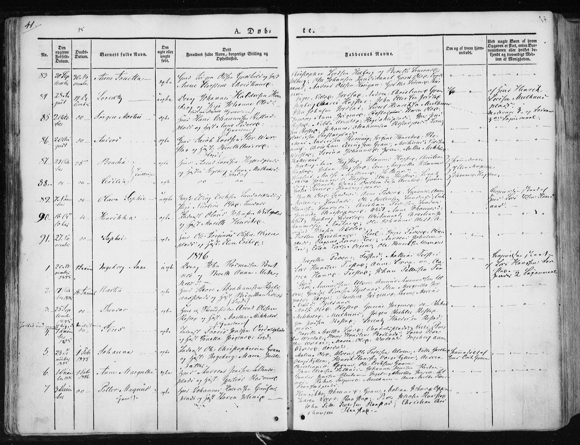 Ministerialprotokoller, klokkerbøker og fødselsregistre - Nord-Trøndelag, SAT/A-1458/730/L0280: Parish register (official) no. 730A07 /1, 1840-1854, p. 41