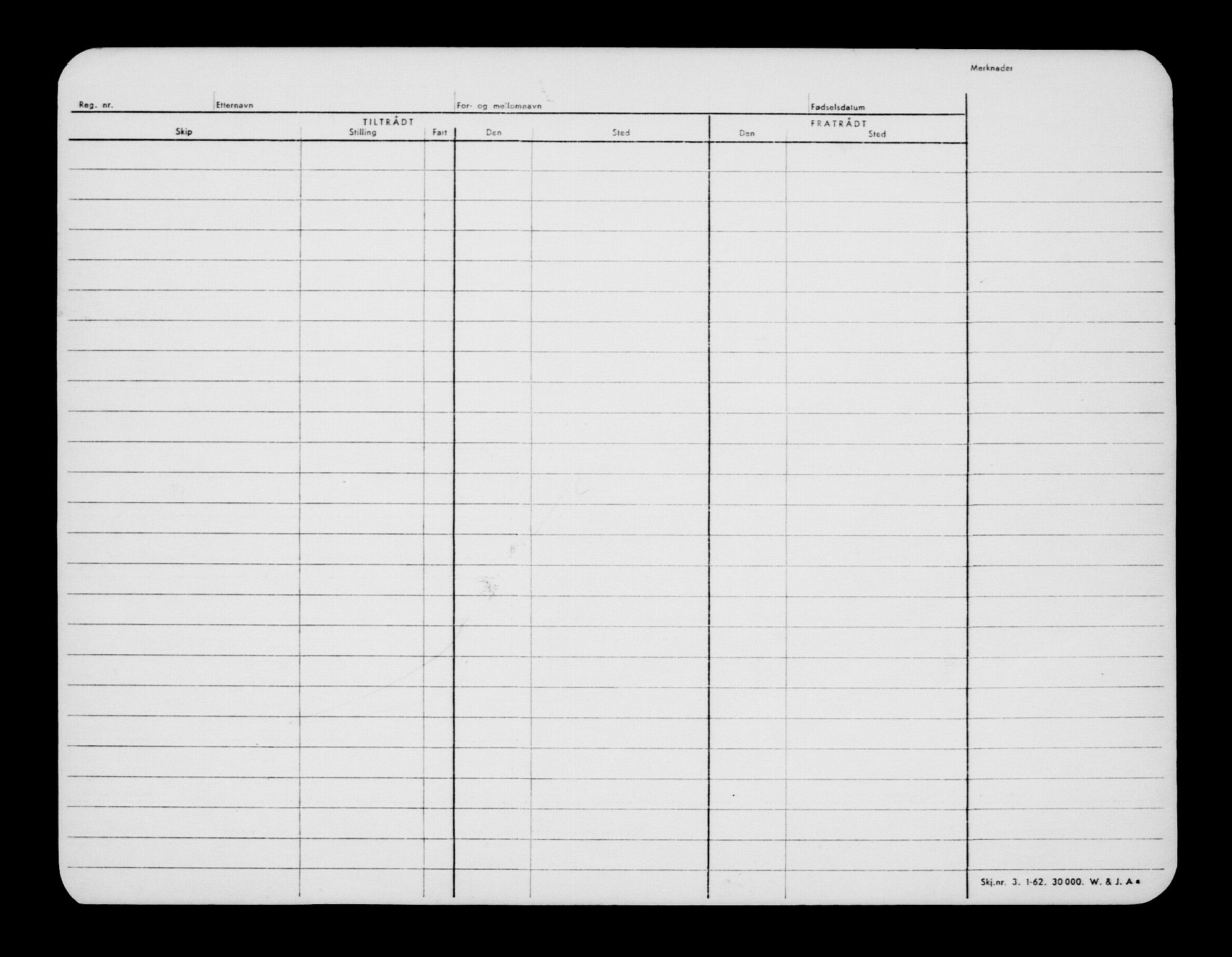 Direktoratet for sjømenn, RA/S-3545/G/Gb/L0060: Hovedkort, 1905, p. 30