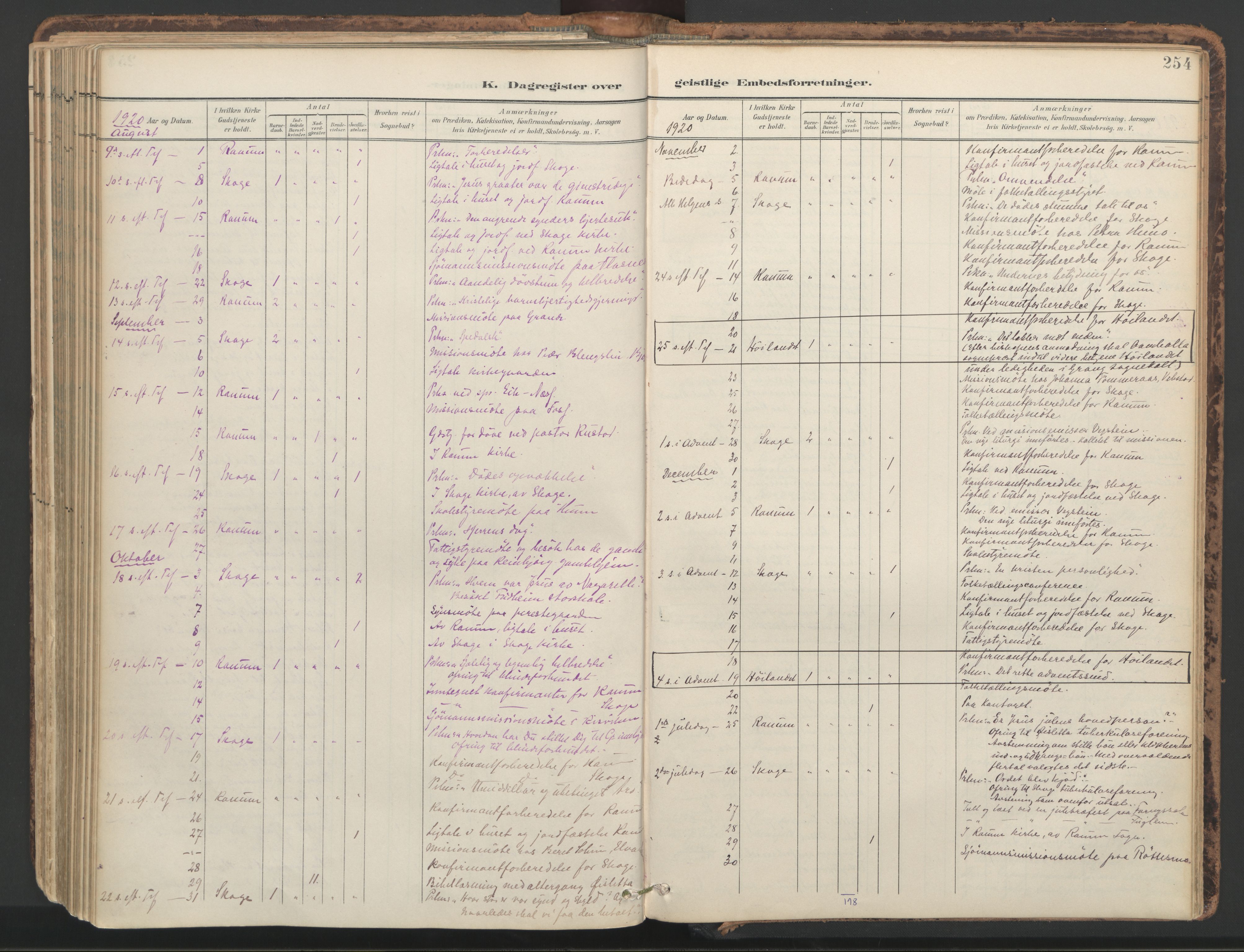 Ministerialprotokoller, klokkerbøker og fødselsregistre - Nord-Trøndelag, AV/SAT-A-1458/764/L0556: Parish register (official) no. 764A11, 1897-1924, p. 254