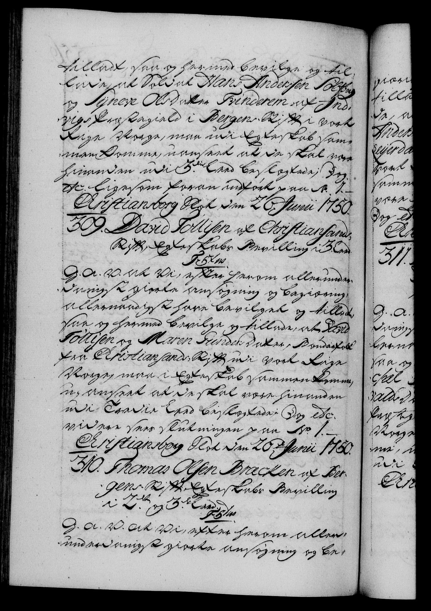 Danske Kanselli 1572-1799, AV/RA-EA-3023/F/Fc/Fca/Fcaa/L0036: Norske registre, 1749-1750, p. 556b