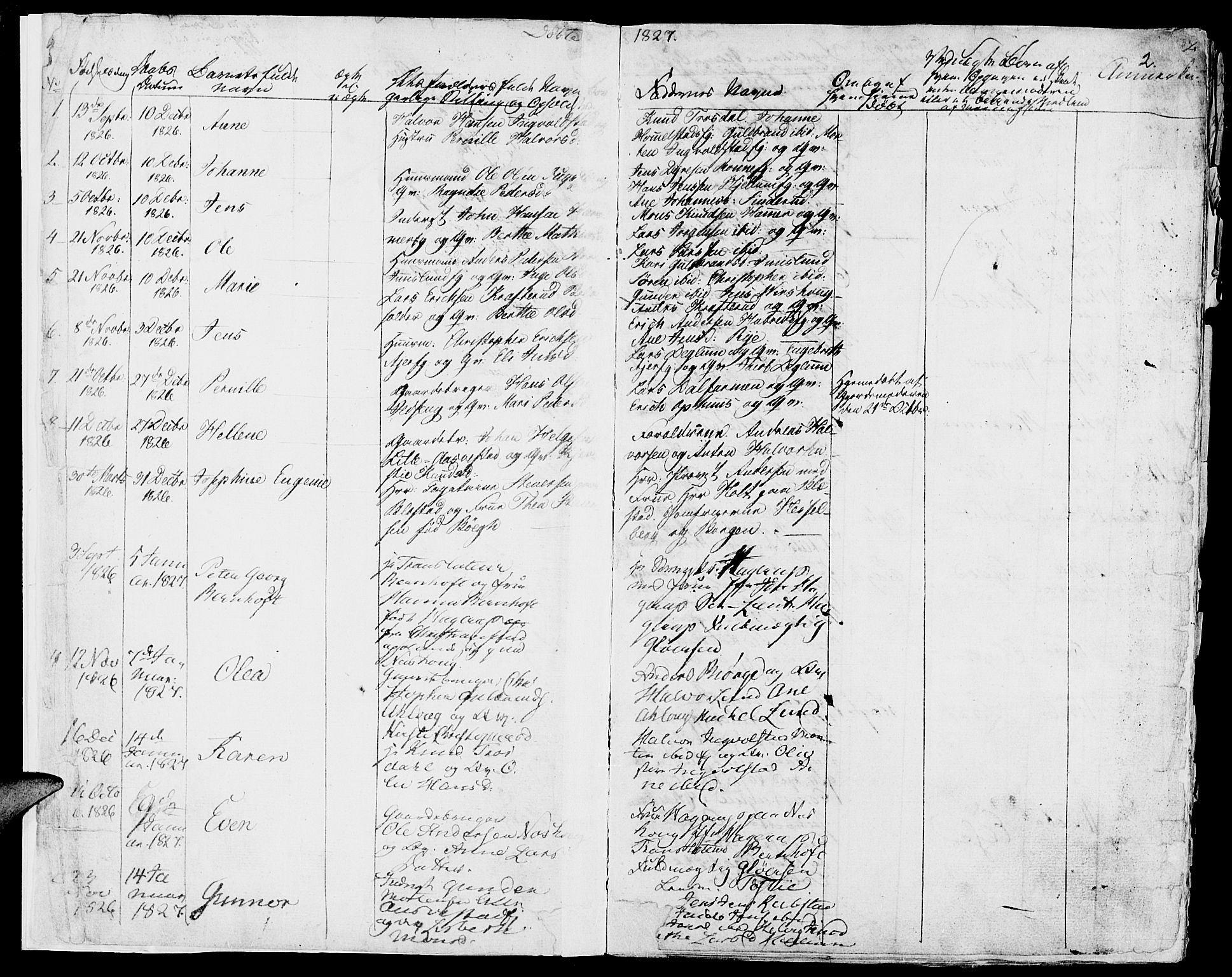 Vang prestekontor, Hedmark, SAH/PREST-008/H/Ha/Haa/L0009: Parish register (official) no. 9, 1826-1841, p. 2