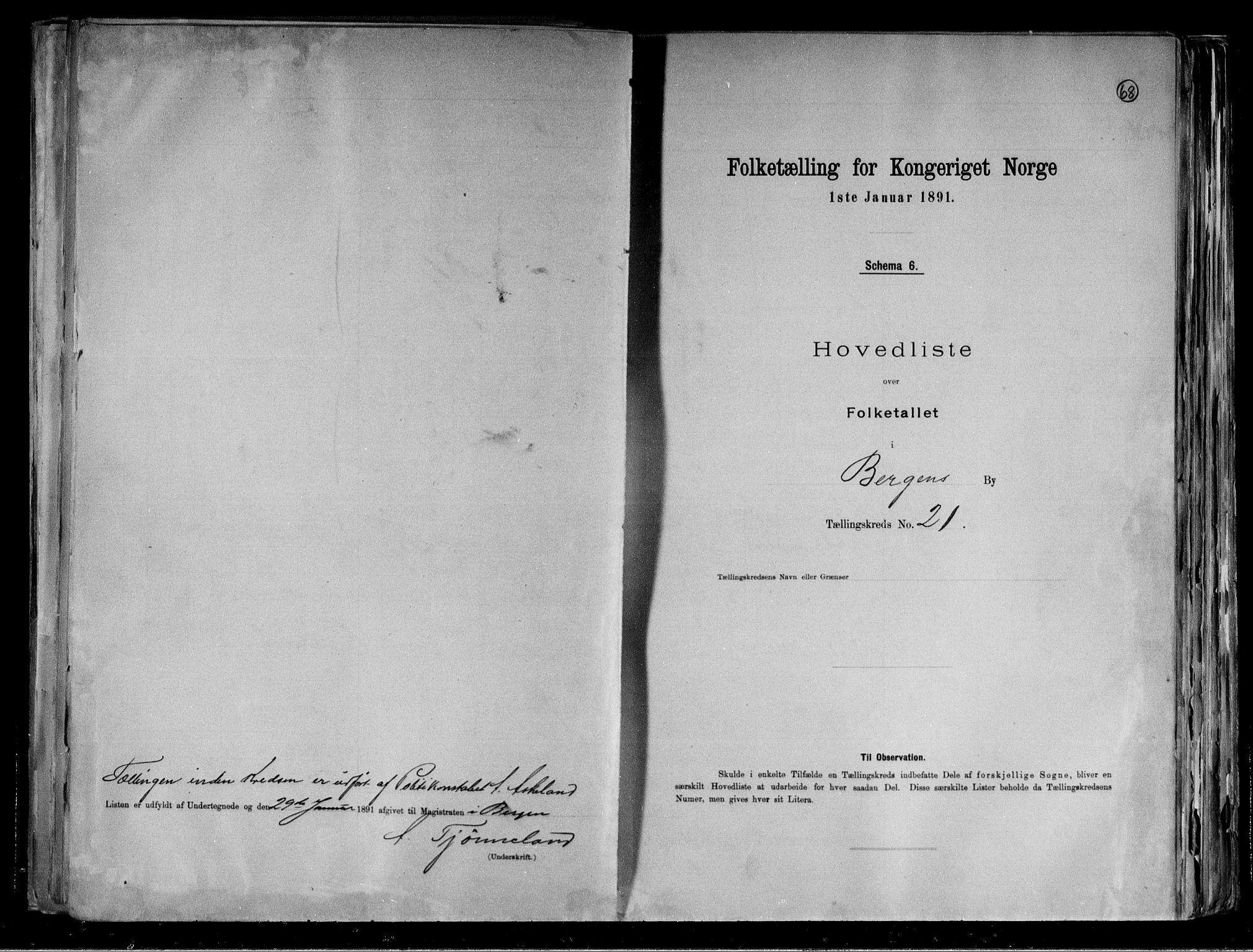 RA, 1891 Census for 1301 Bergen, 1891, p. 70