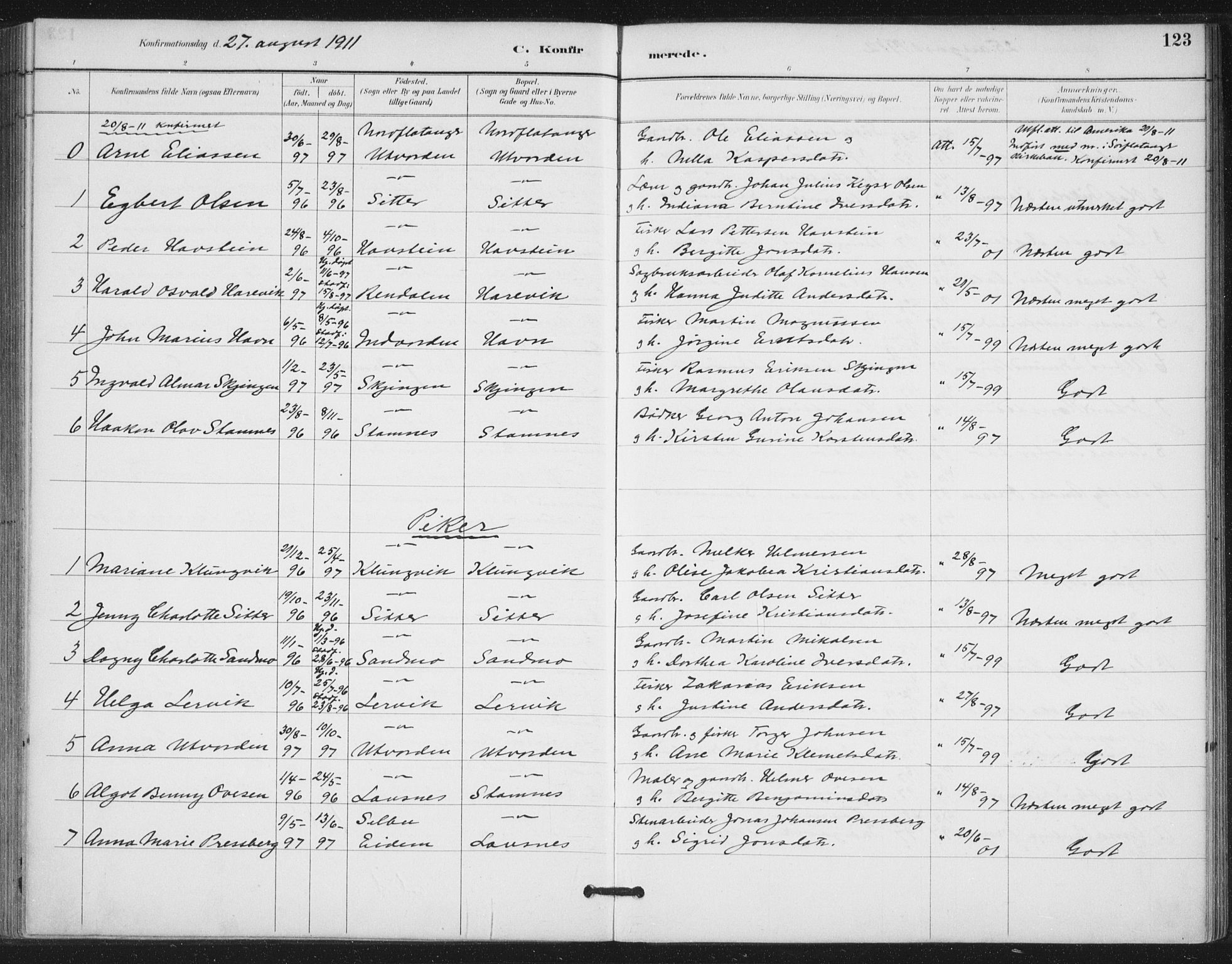Ministerialprotokoller, klokkerbøker og fødselsregistre - Nord-Trøndelag, SAT/A-1458/772/L0603: Parish register (official) no. 772A01, 1885-1912, p. 123