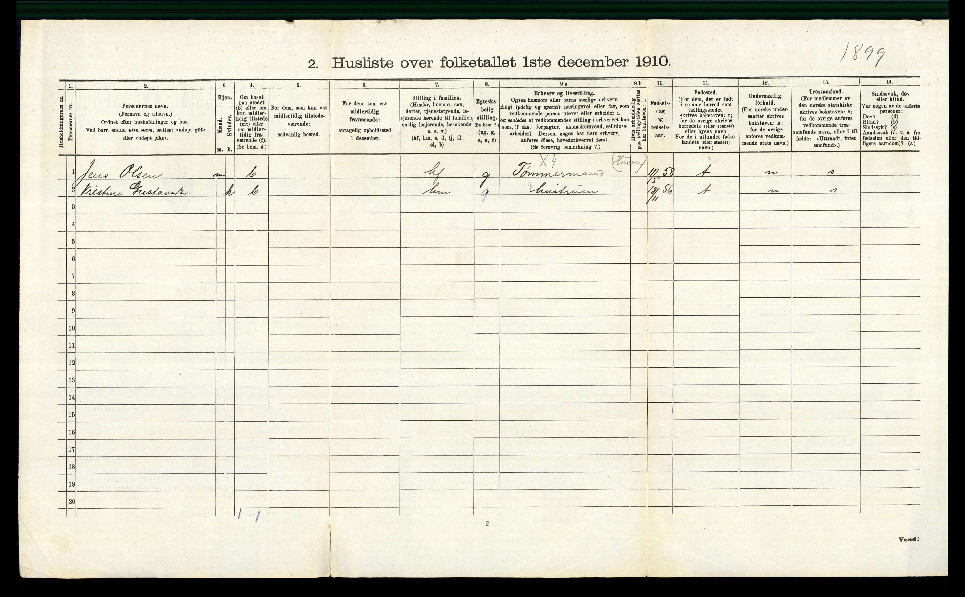 RA, 1910 census for Onsøy, 1910, p. 1608