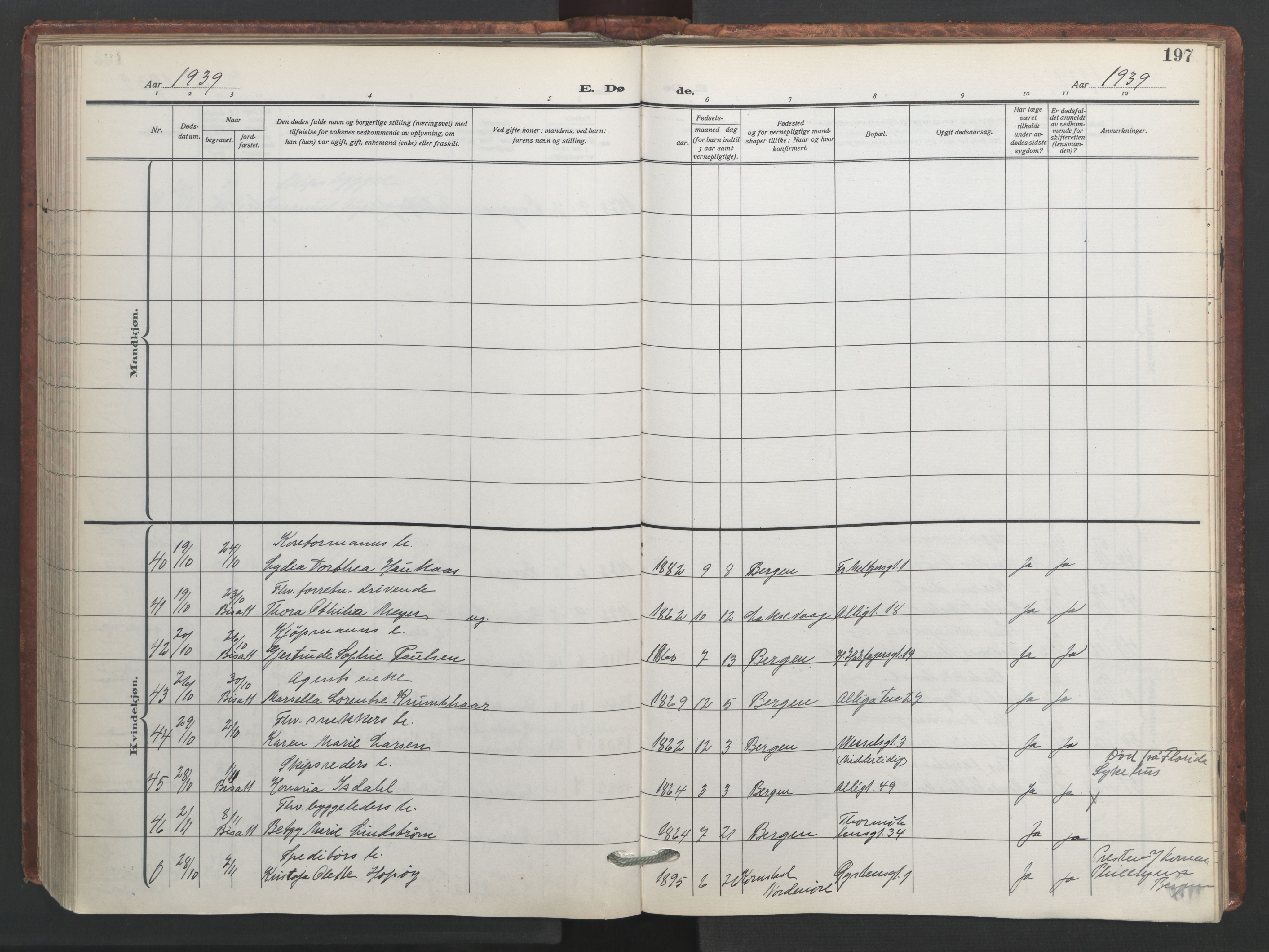 Johanneskirken sokneprestembete, AV/SAB-A-76001/H/Hab: Parish register (copy) no. D 2, 1916-1950, p. 196b-197a