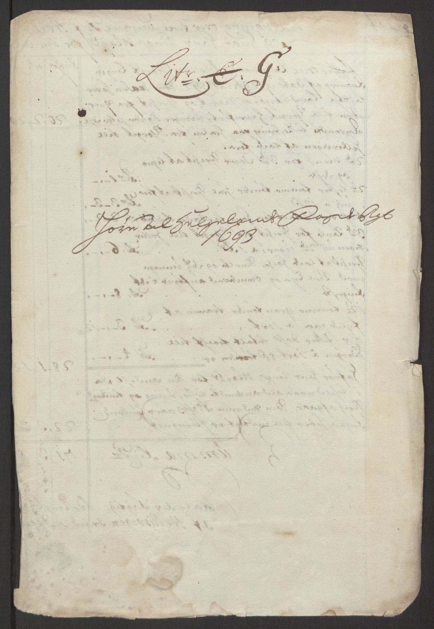 Rentekammeret inntil 1814, Reviderte regnskaper, Fogderegnskap, RA/EA-4092/R65/L4505: Fogderegnskap Helgeland, 1693-1696, p. 126