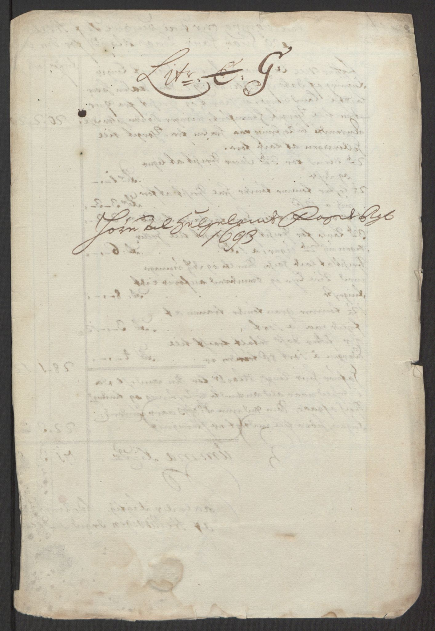 Rentekammeret inntil 1814, Reviderte regnskaper, Fogderegnskap, AV/RA-EA-4092/R65/L4505: Fogderegnskap Helgeland, 1693-1696, p. 126