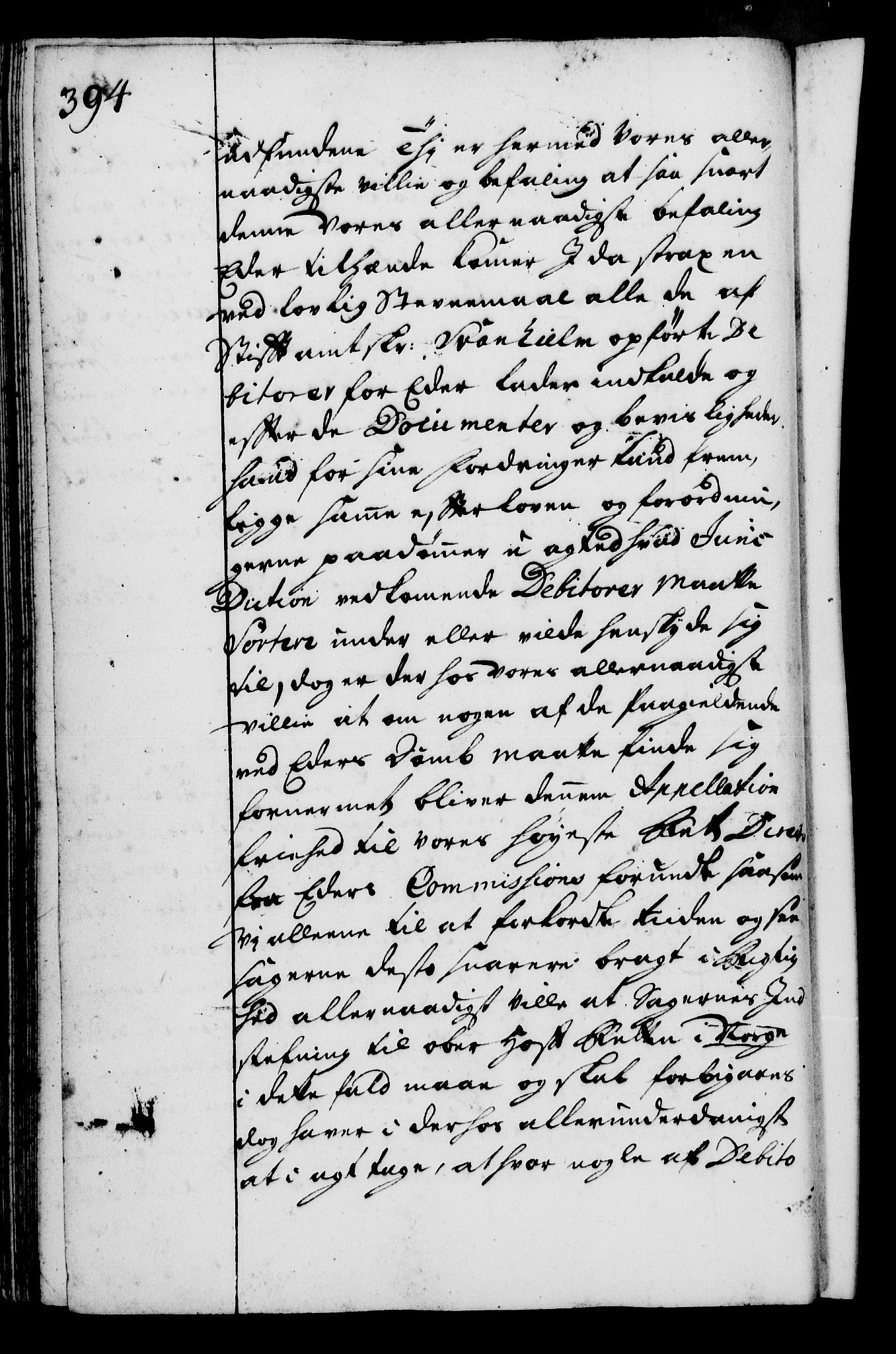Rentekammeret, Kammerkanselliet, RA/EA-3111/G/Gg/Gga/L0002: Norsk ekspedisjonsprotokoll med register (merket RK 53.2), 1723-1727, p. 394