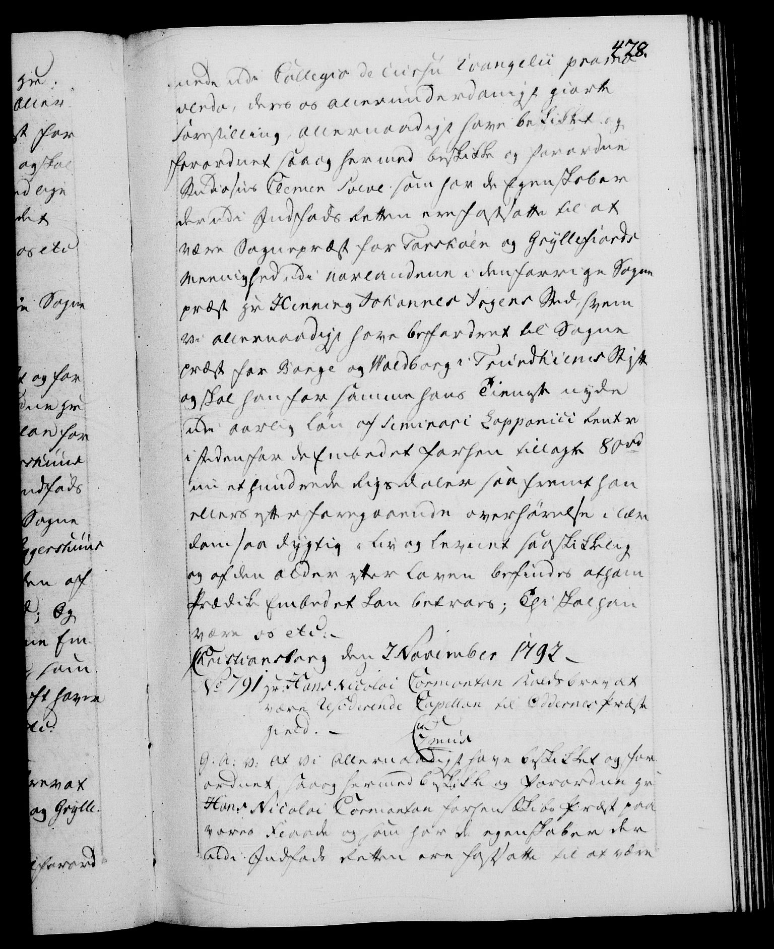 Danske Kanselli 1572-1799, RA/EA-3023/F/Fc/Fca/Fcaa/L0054: Norske registre, 1792-1793, p. 428a