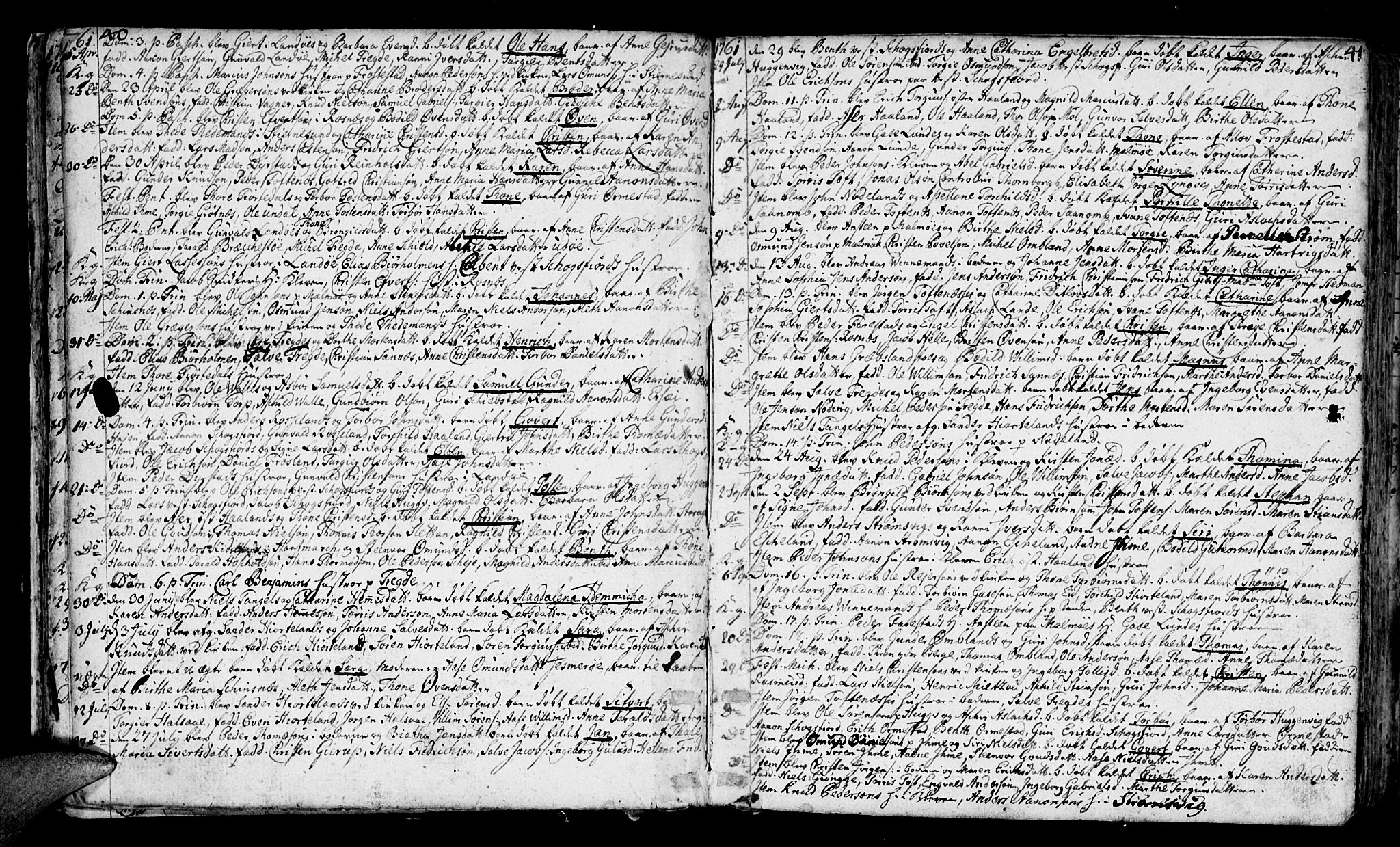 Mandal sokneprestkontor, SAK/1111-0030/F/Fa/Faa/L0003: Parish register (official) no. A 3, 1748-1794, p. 40-41