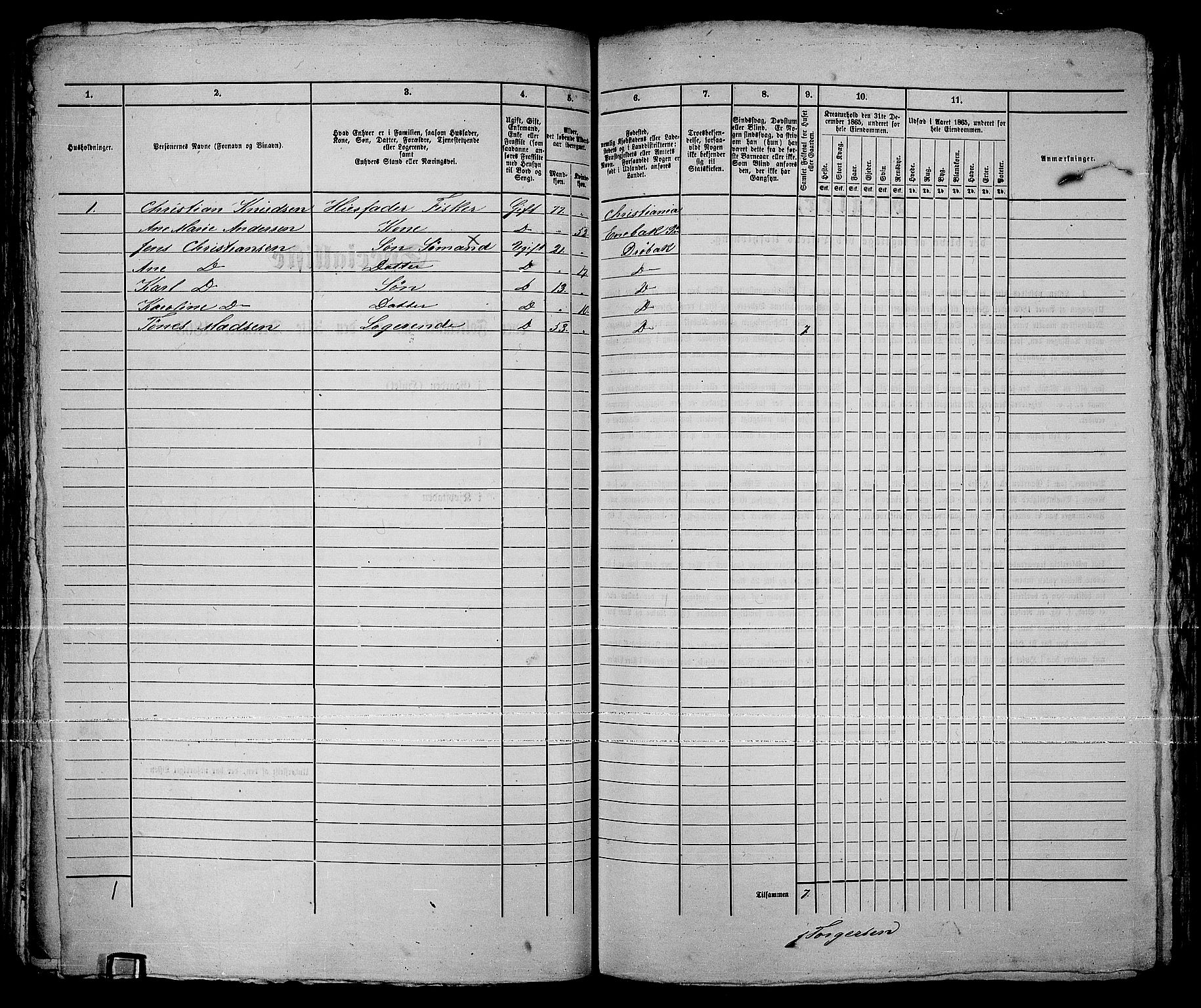 RA, 1865 census for Drøbak/Drøbak, 1865, p. 227