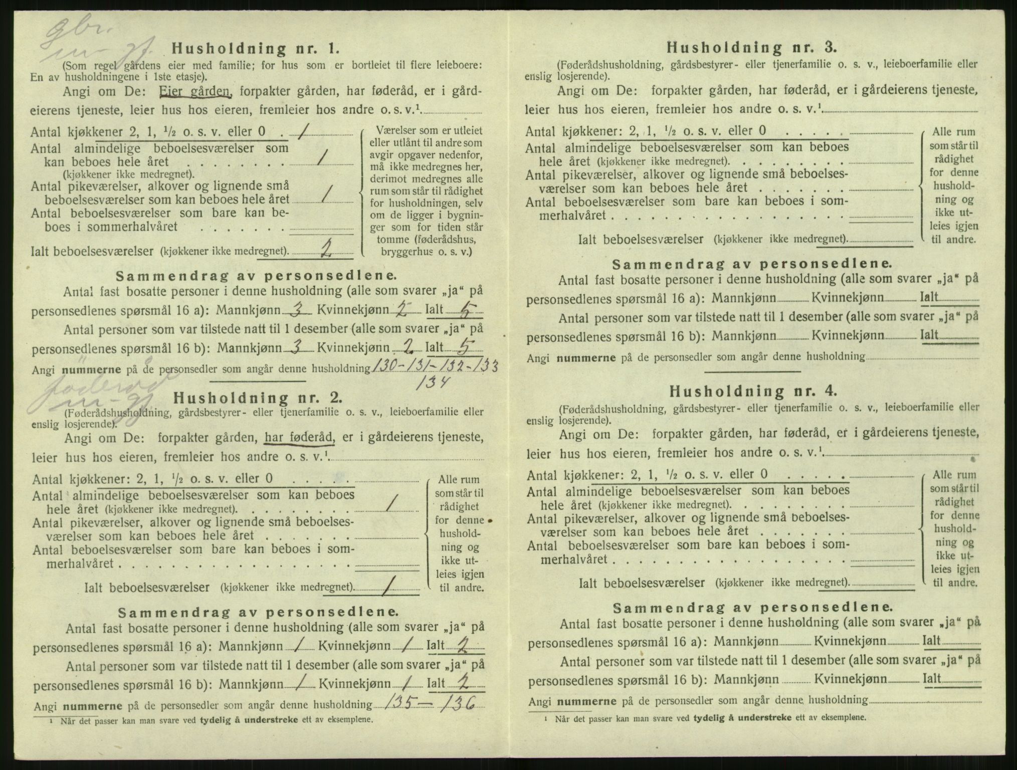 SAT, 1920 census for Hjørundfjord, 1920, p. 598