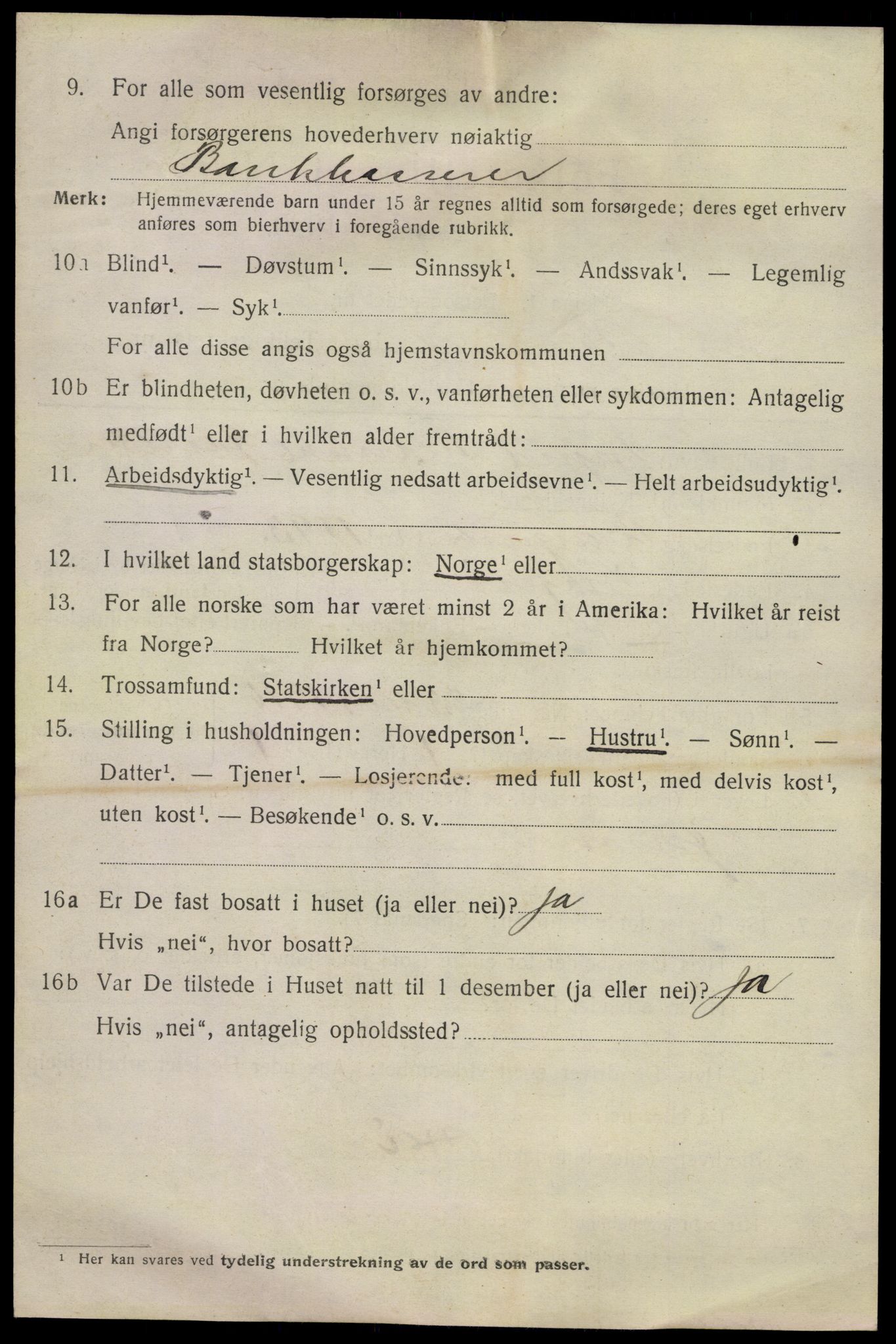 SAKO, 1920 census for Kragerø, 1920, p. 7124