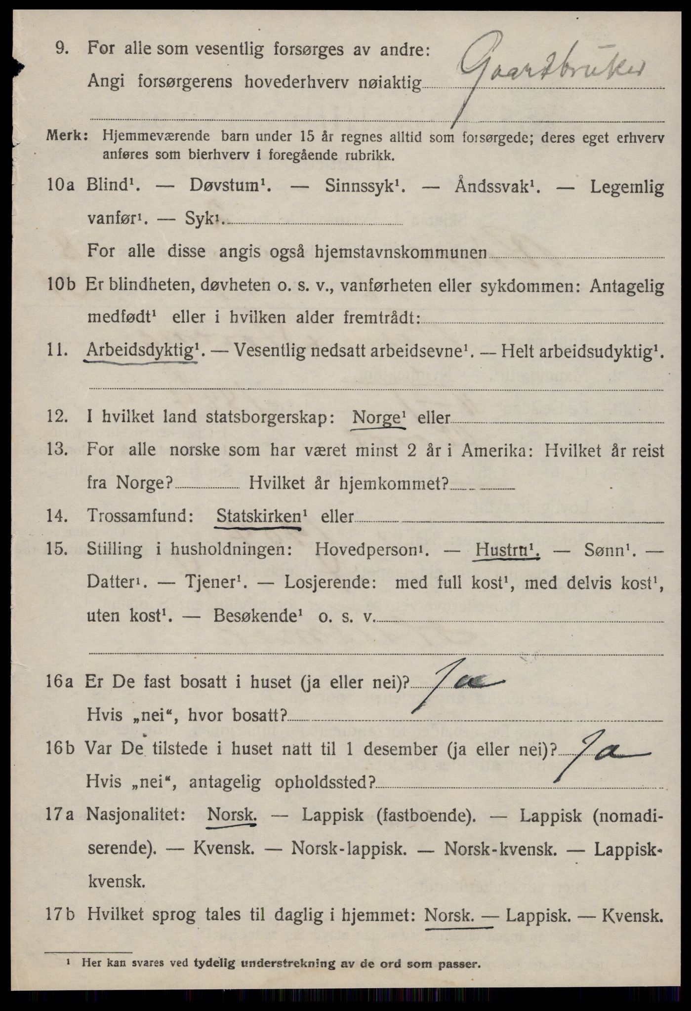 SAT, 1920 census for Røros, 1920, p. 7359