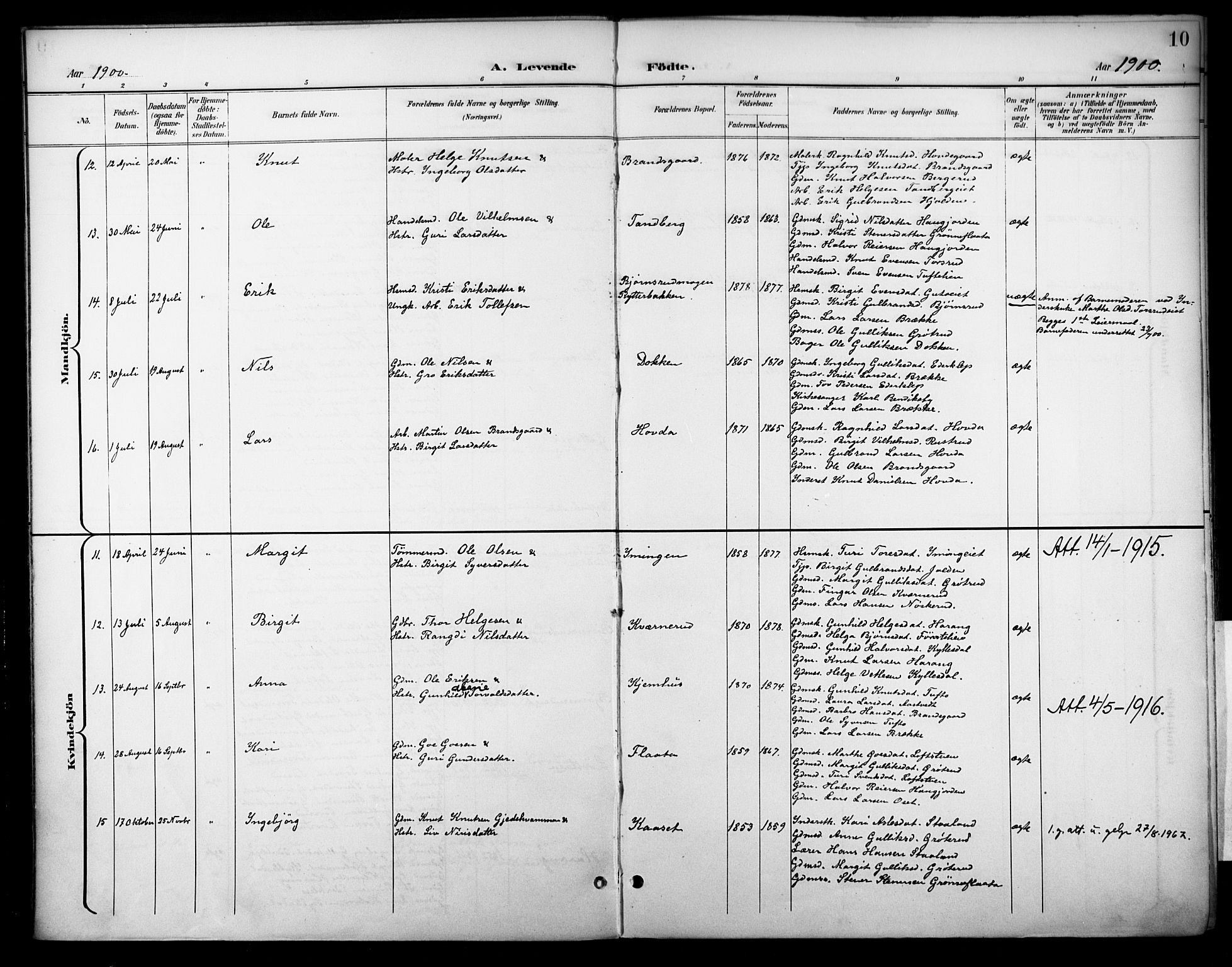 Nore kirkebøker, SAKO/A-238/F/Fc/L0005: Parish register (official) no. III 5, 1898-1922, p. 10