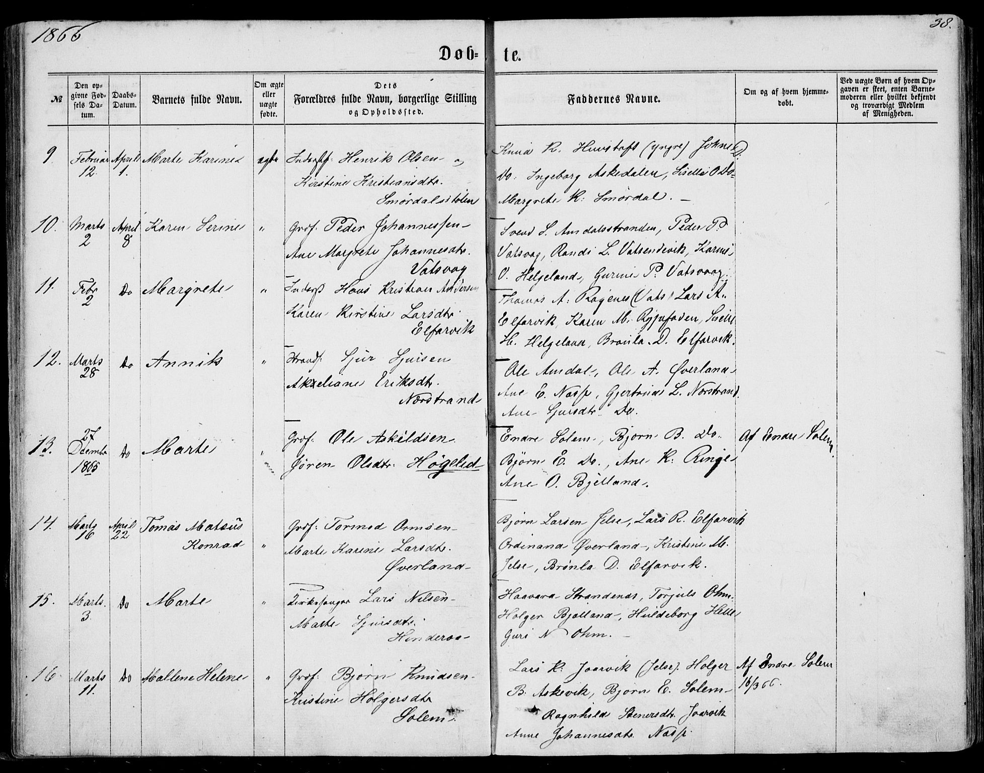 Nedstrand sokneprestkontor, AV/SAST-A-101841/01/IV: Parish register (official) no. A 9, 1861-1876, p. 39