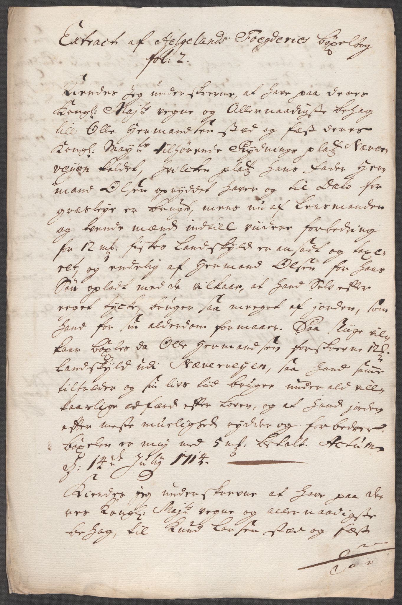 Rentekammeret inntil 1814, Reviderte regnskaper, Fogderegnskap, RA/EA-4092/R65/L4513: Fogderegnskap Helgeland, 1714-1715, p. 194