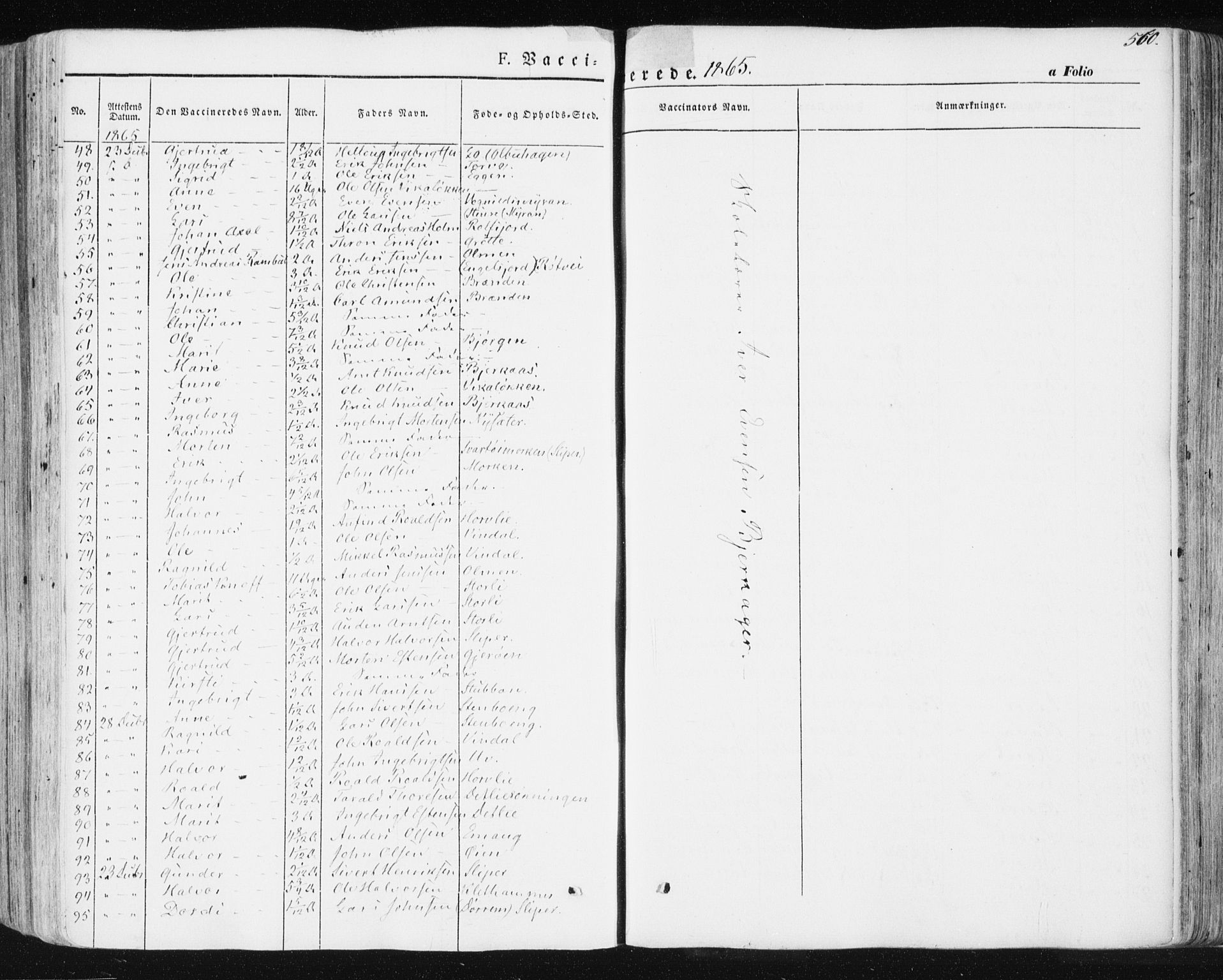 Ministerialprotokoller, klokkerbøker og fødselsregistre - Sør-Trøndelag, SAT/A-1456/678/L0899: Parish register (official) no. 678A08, 1848-1872, p. 560