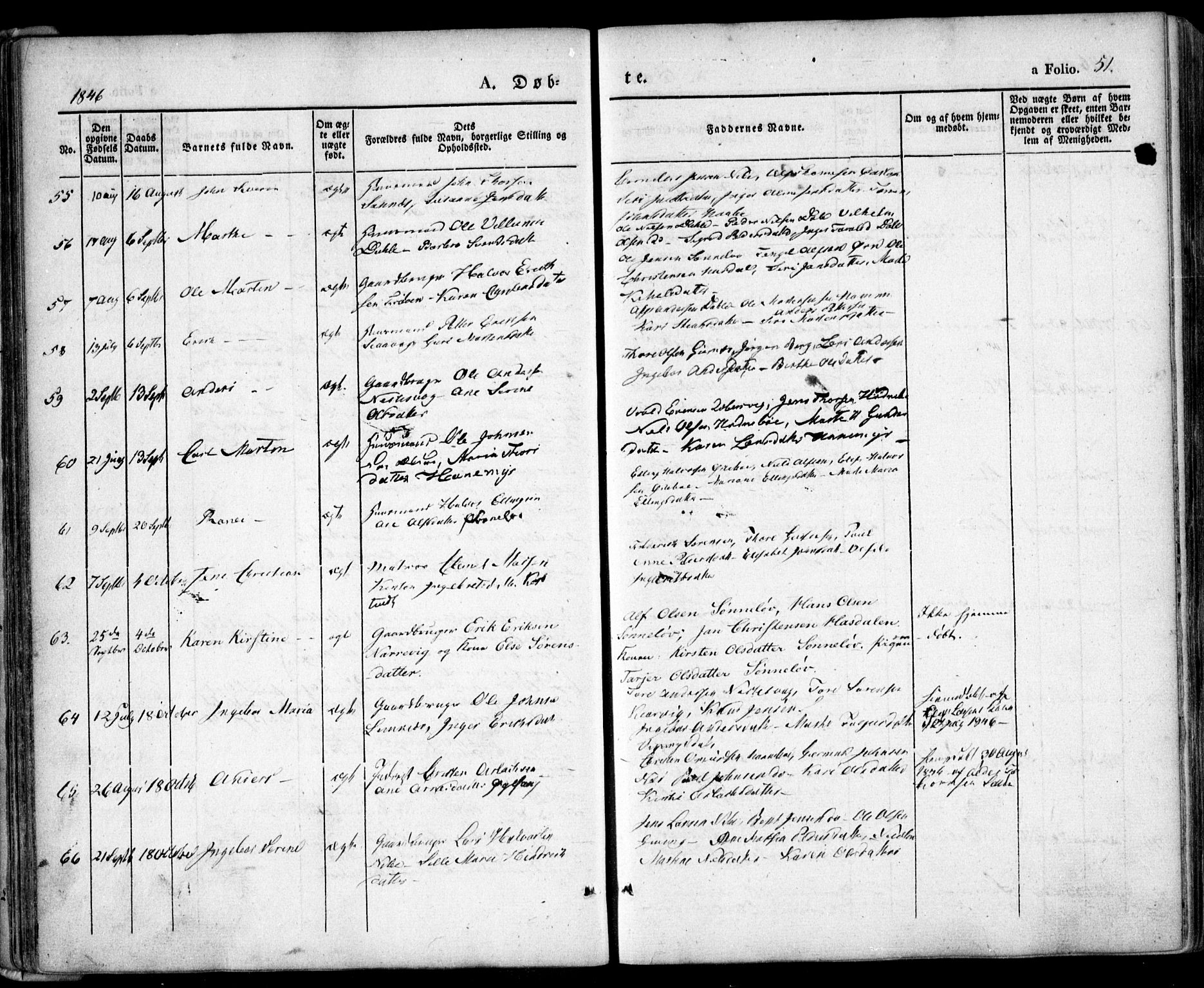 Søndeled sokneprestkontor, AV/SAK-1111-0038/F/Fa/L0002: Parish register (official) no. A 2, 1839-1860, p. 51