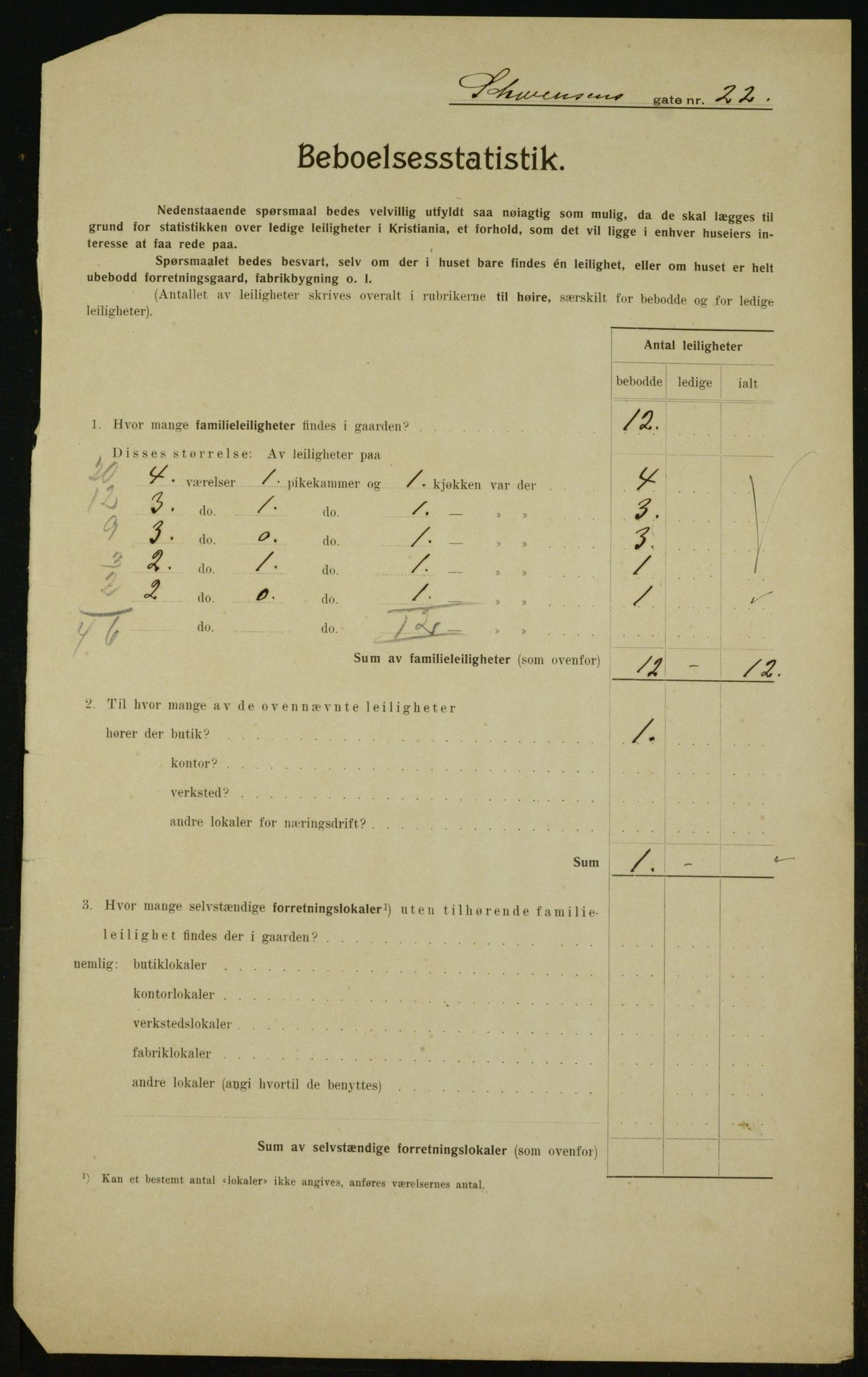 OBA, Municipal Census 1910 for Kristiania, 1910, p. 88730