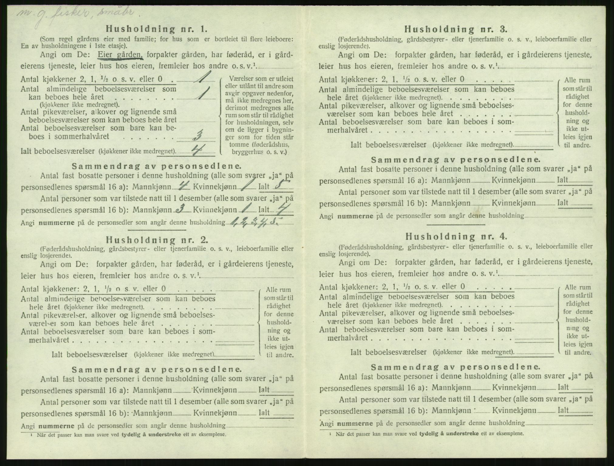 SAT, 1920 census for Edøy, 1920, p. 87