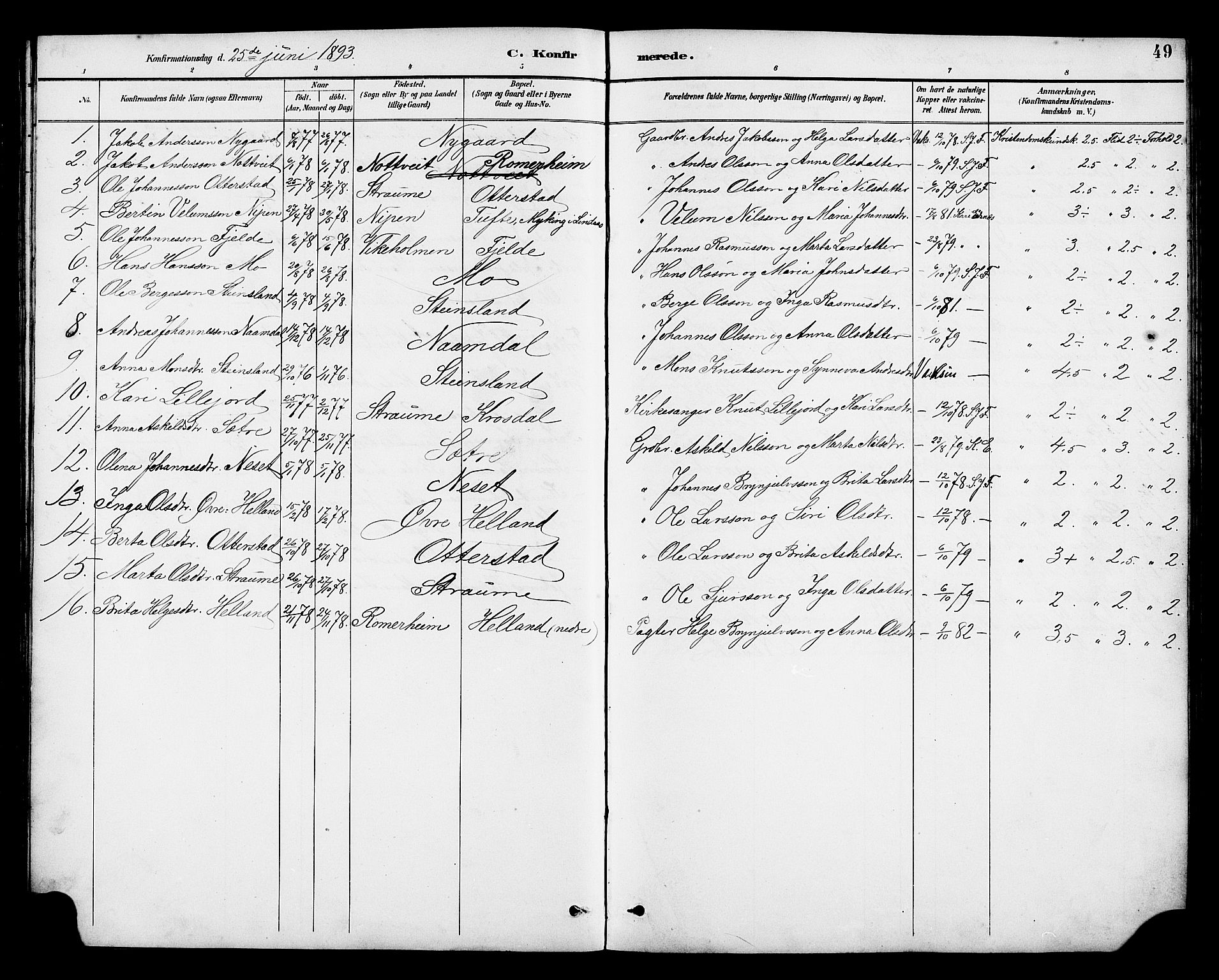 Osterfjorden Soknepresembete, SAB/A-77301: Parish register (copy) no. B 2, 1891-1922, p. 49