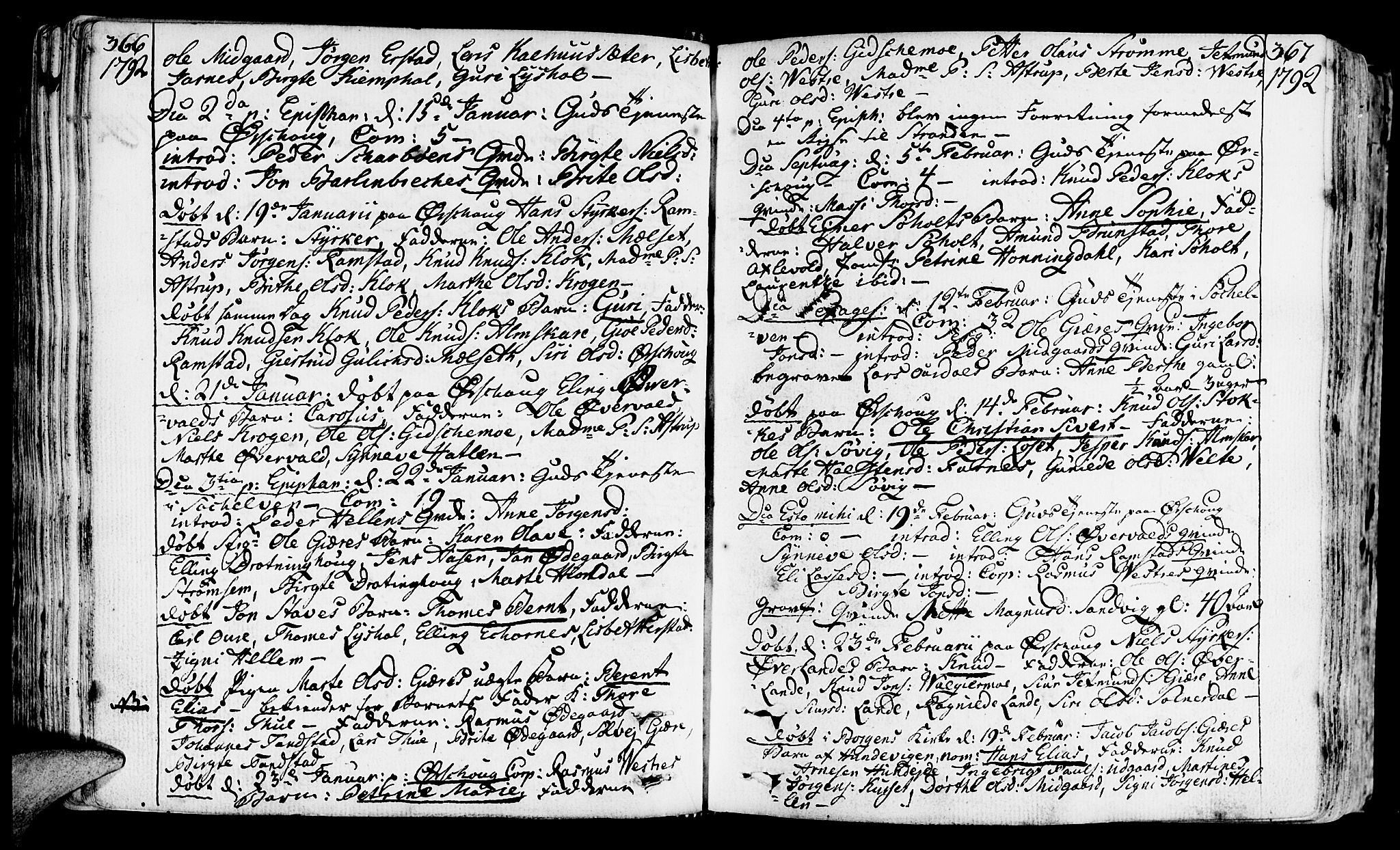 Ministerialprotokoller, klokkerbøker og fødselsregistre - Møre og Romsdal, AV/SAT-A-1454/522/L0308: Parish register (official) no. 522A03, 1773-1809, p. 366-367