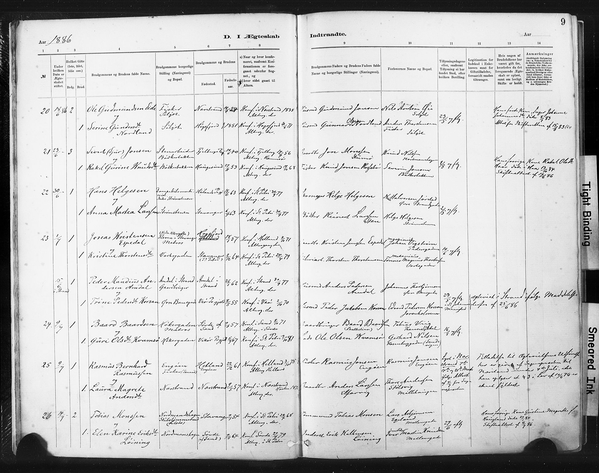 St. Johannes sokneprestkontor, SAST/A-101814/001/30/30BA/L0003: Parish register (official) no. A 3, 1885-1910, p. 9