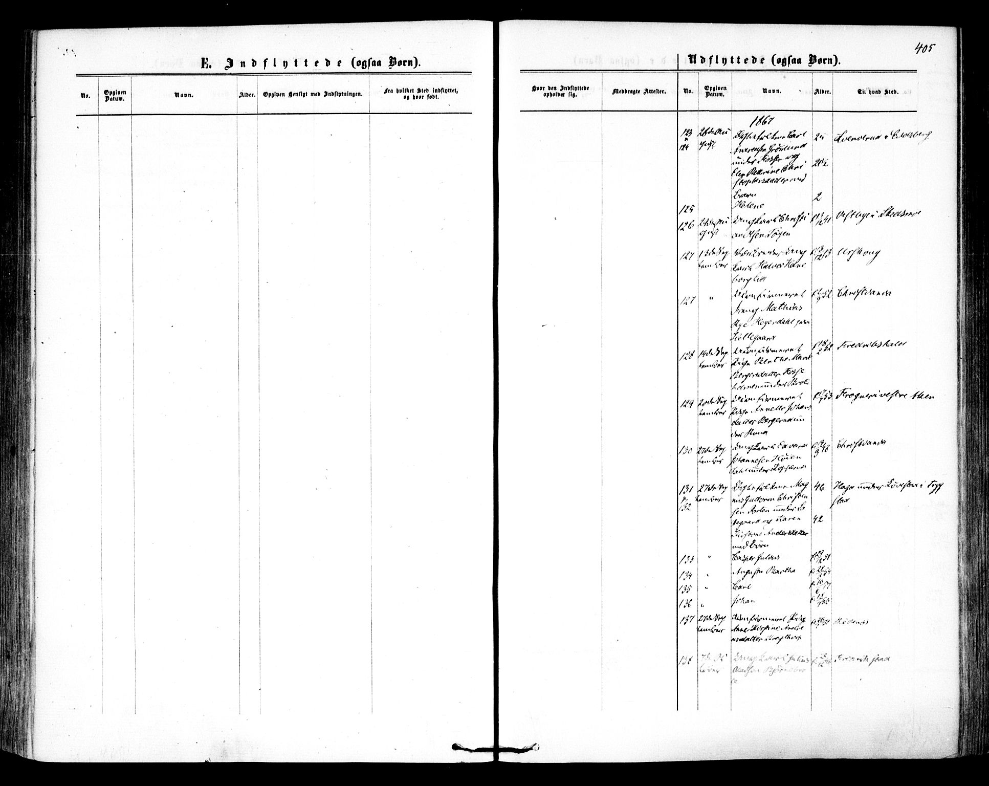 Høland prestekontor Kirkebøker, SAO/A-10346a/F/Fa/L0011: Parish register (official) no. I 11, 1862-1869, p. 405