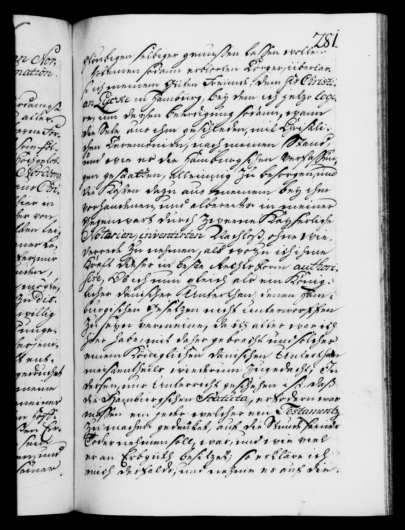 Danske Kanselli 1572-1799, AV/RA-EA-3023/F/Fc/Fca/Fcaa/L0045: Norske registre "Norske eller 3. dept.s åpne brev, 1771-1773, p. 281a