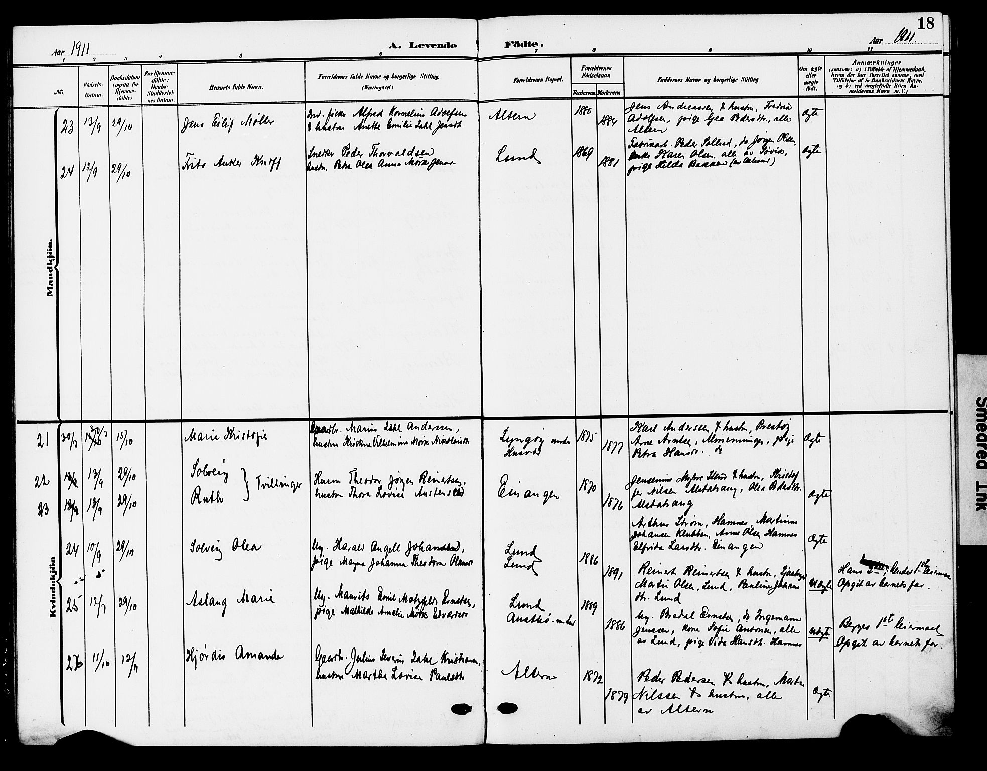 Ministerialprotokoller, klokkerbøker og fødselsregistre - Nordland, AV/SAT-A-1459/830/L0464: Parish register (copy) no. 830C06, 1906-1925, p. 18