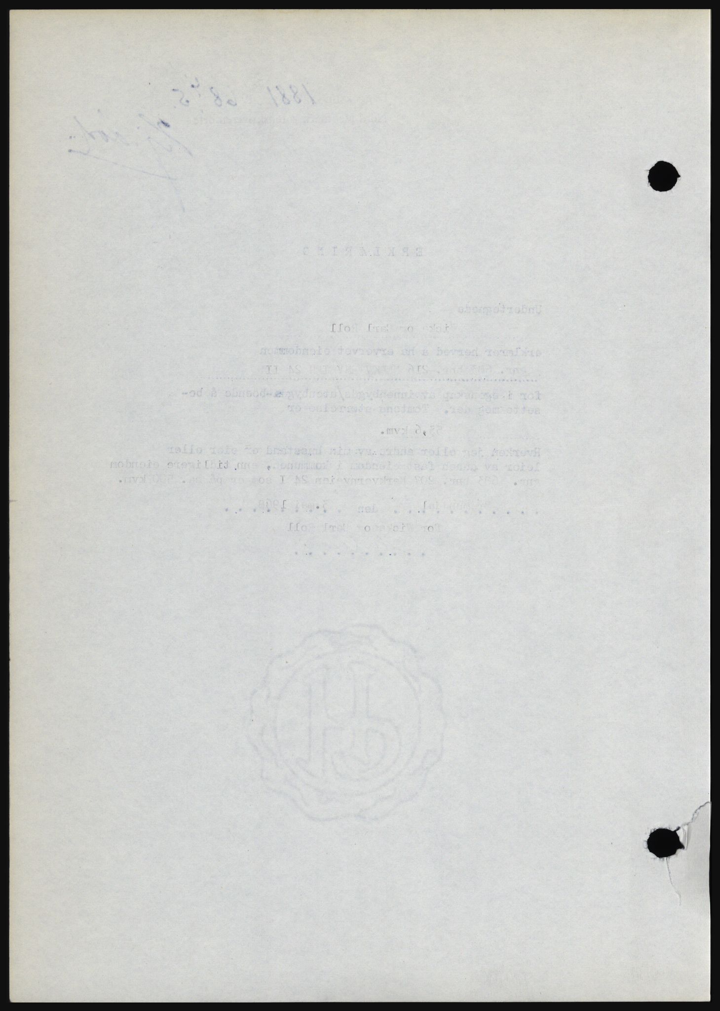 Nord-Hedmark sorenskriveri, SAH/TING-012/H/Hc/L0028: Mortgage book no. 28, 1968-1968, Diary no: : 1881/1968