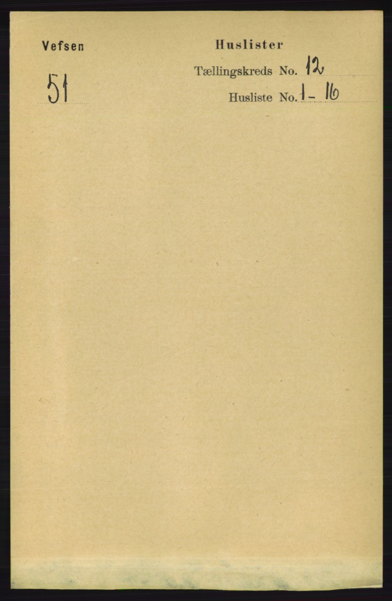 RA, 1891 census for 1824 Vefsn, 1891, p. 6055