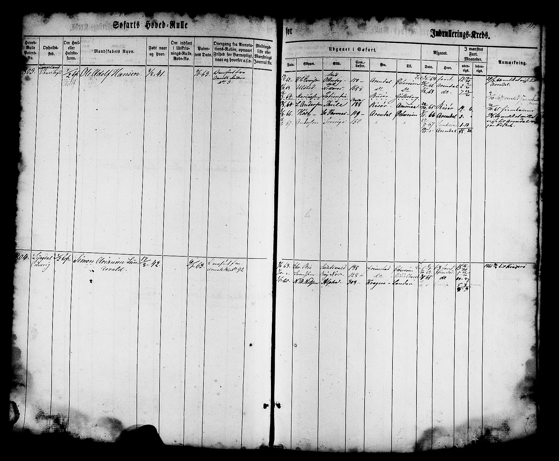 Farsund mønstringskrets, AV/SAK-2031-0017/F/Fb/L0014: Hovedrulle nr 575-1148, Z-6, 1860-1869, p. 119