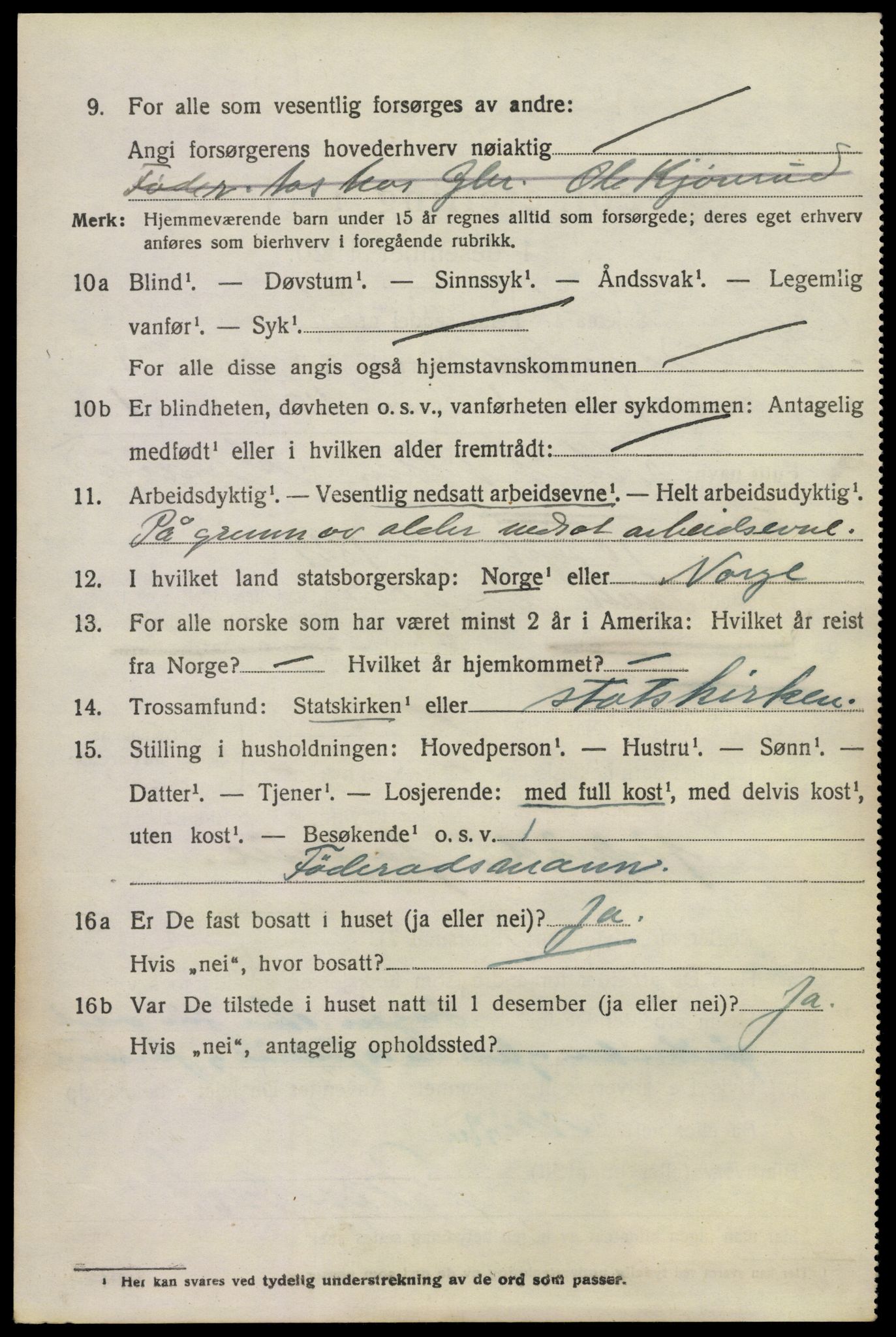 SAKO, 1920 census for Uvdal, 1920, p. 3076