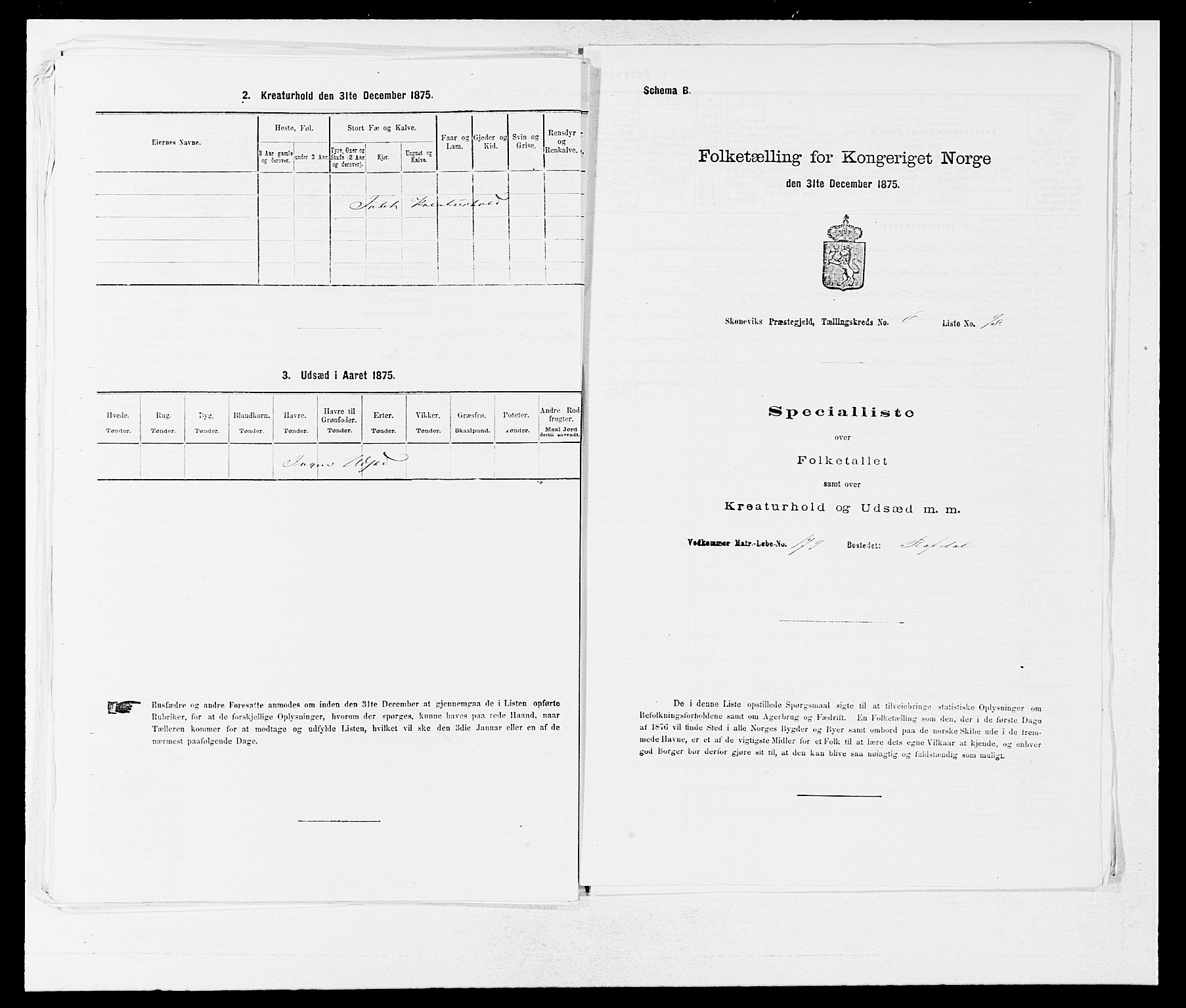 SAB, 1875 census for 1212P Skånevik, 1875, p. 768