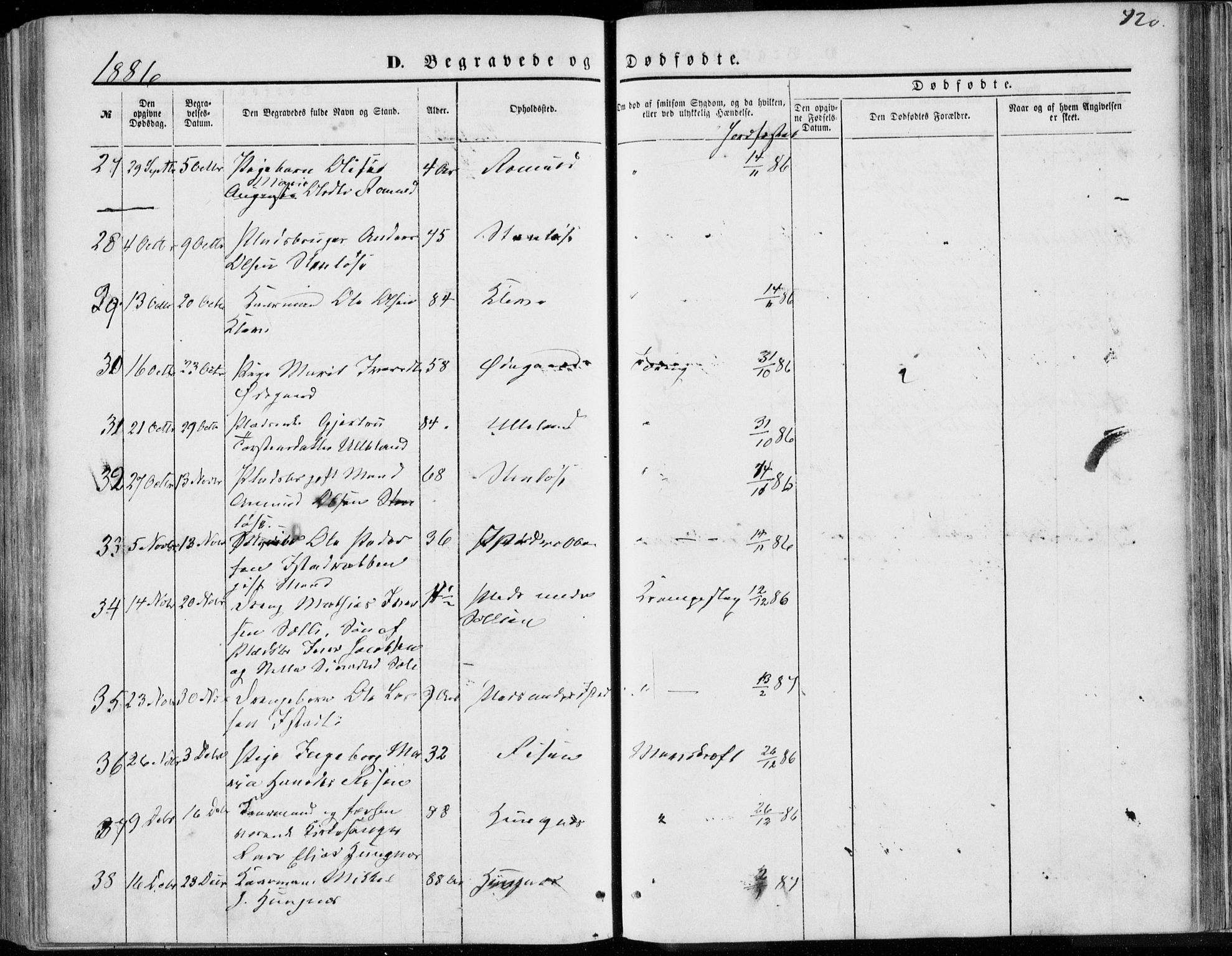 Ministerialprotokoller, klokkerbøker og fødselsregistre - Møre og Romsdal, SAT/A-1454/557/L0681: Parish register (official) no. 557A03, 1869-1886, p. 420